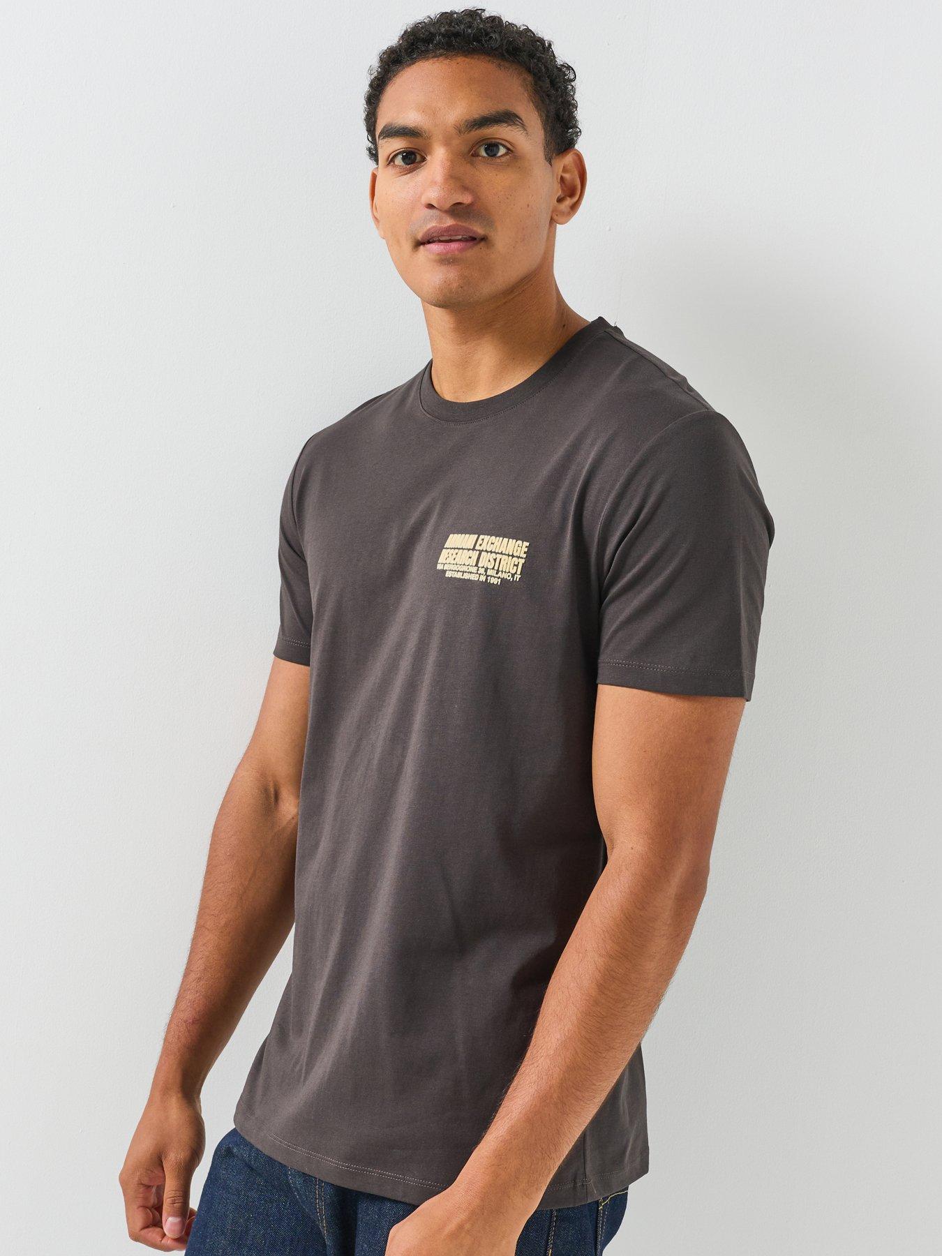 Image 1 of 1 of Armani Exchange Armani Exchange Large Back Logo T-shirt - Black