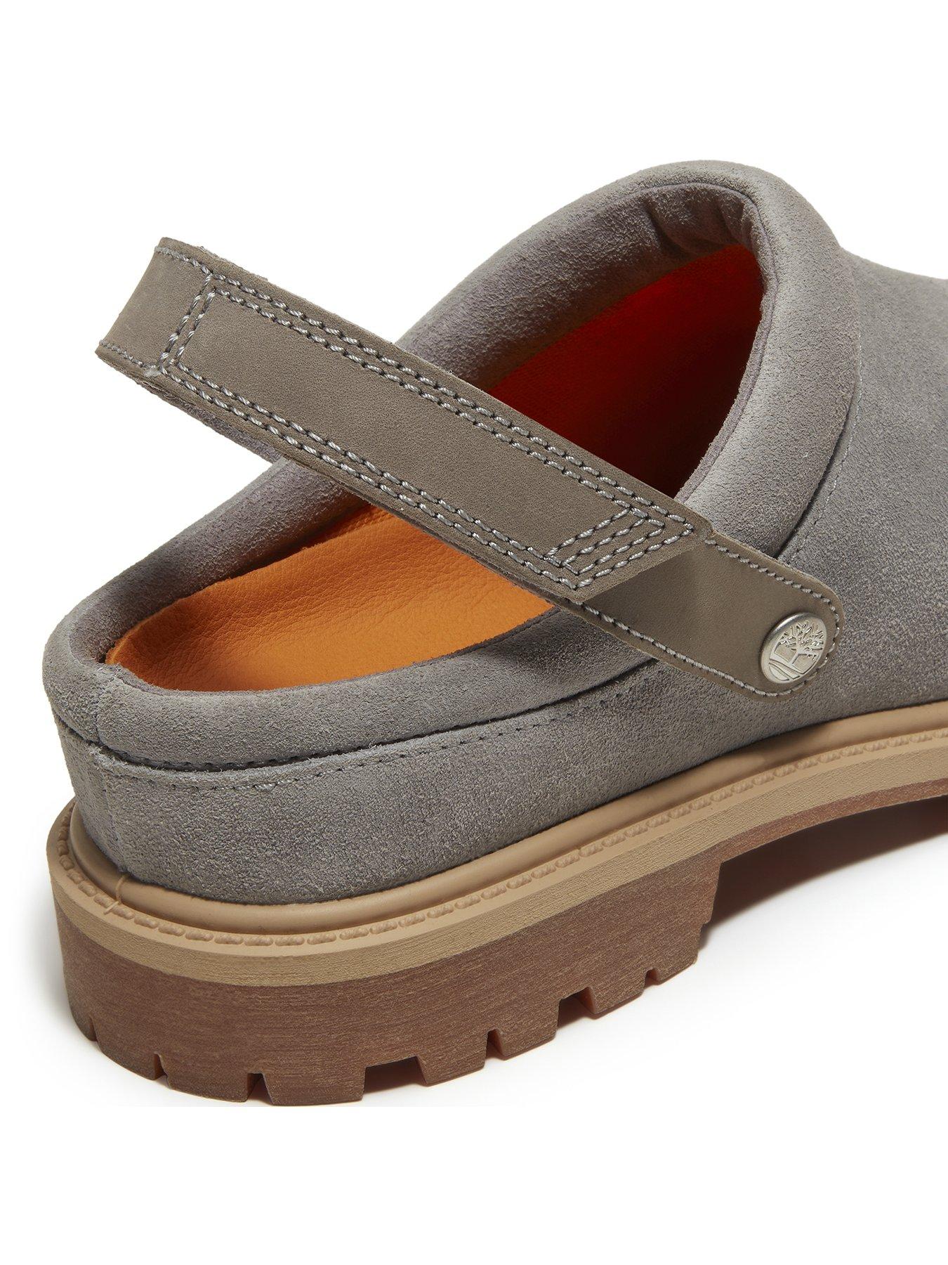 Image 7 of 7 of Timberland Womens Suede Adjustable Strap Clog Shoes - Grey