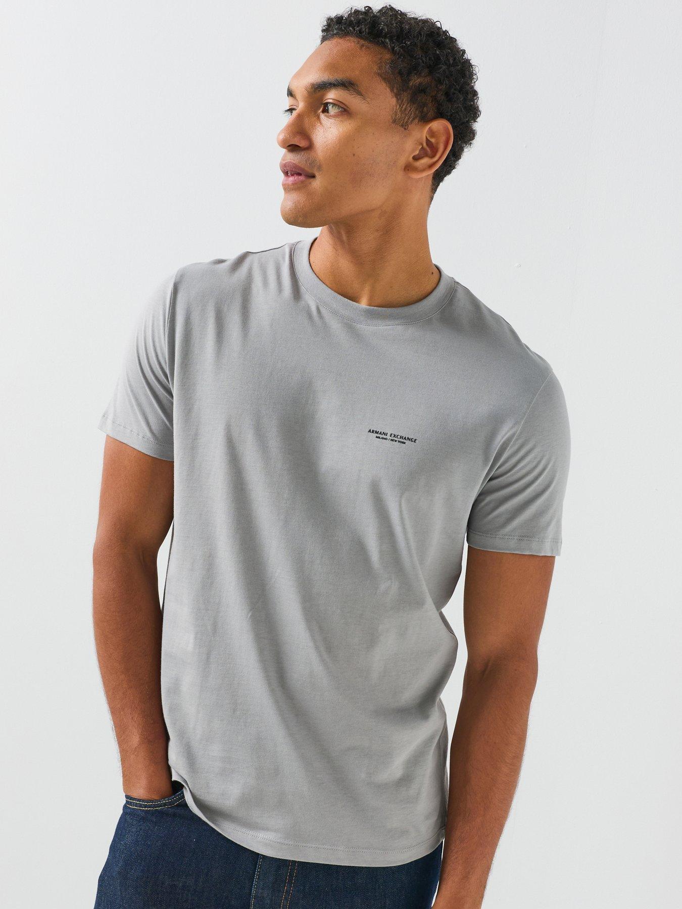 Image 1 of 6 of Armani Exchange Garage Back Graphic T-Shirt - Grey