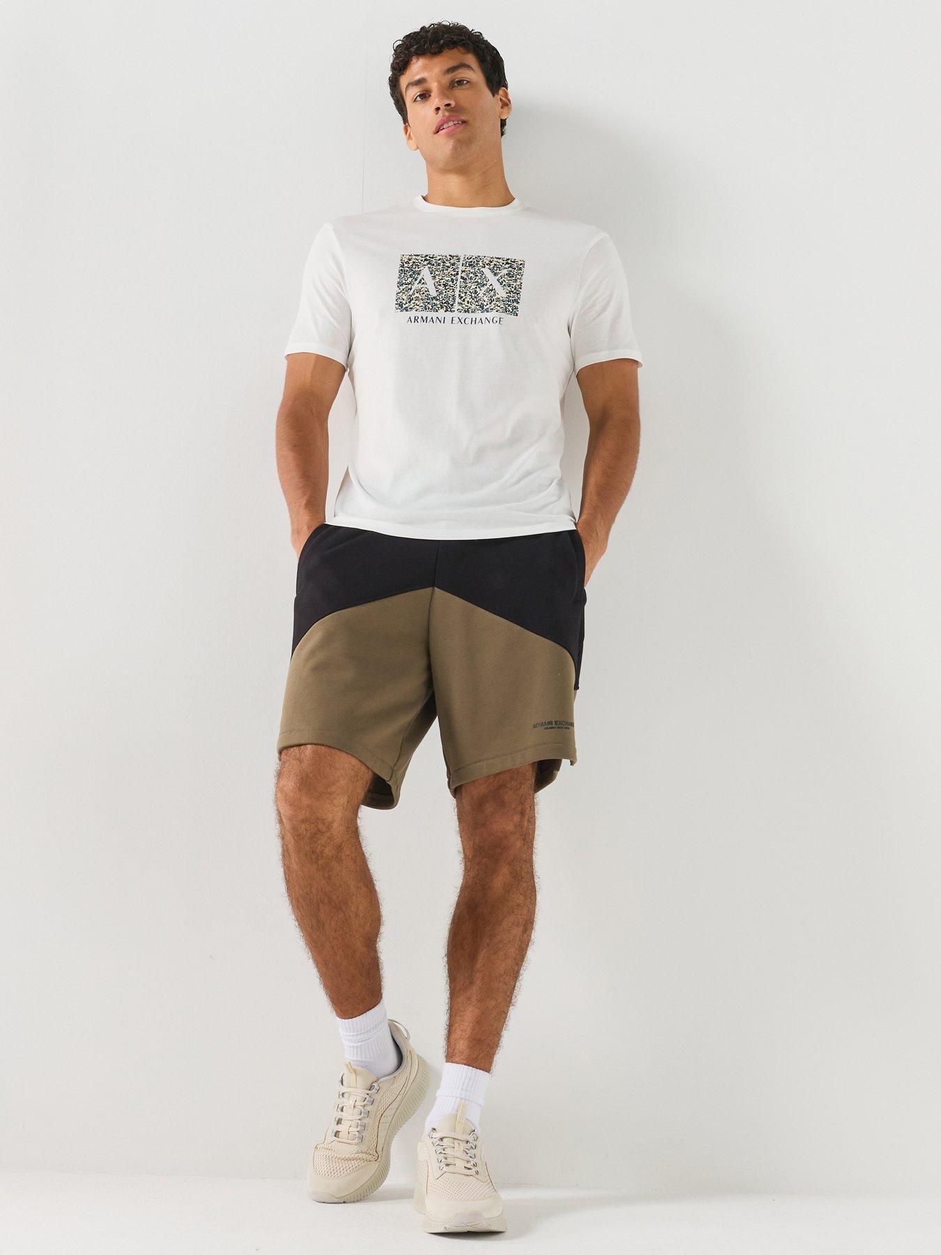 Image 1 of 1 of Armani Exchange Armani Exchange Large Box Logo T-shirt - Off White
