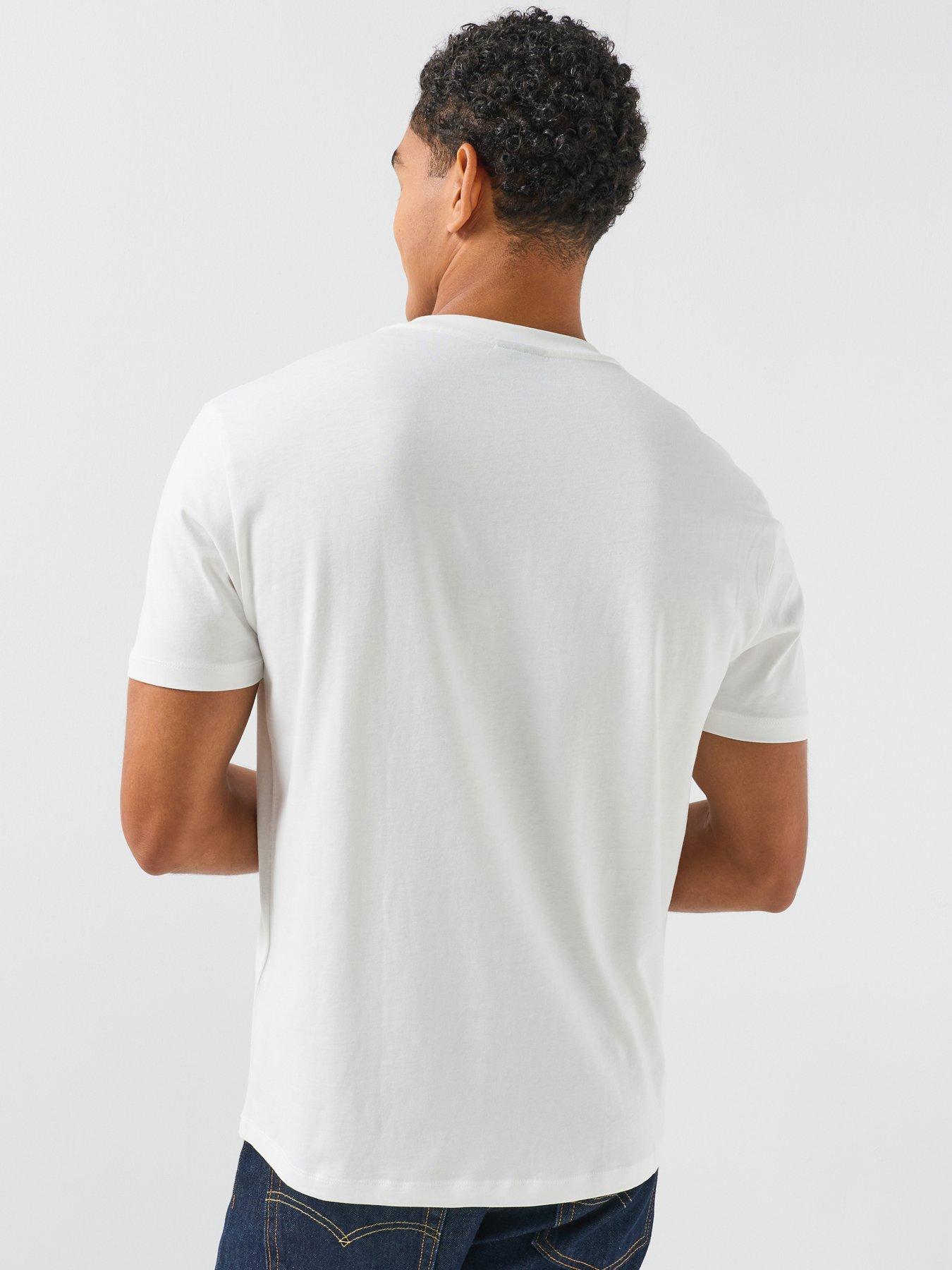 Image 2 of 6 of Armani Exchange Splatter Large Logo T-Shirt - Off White