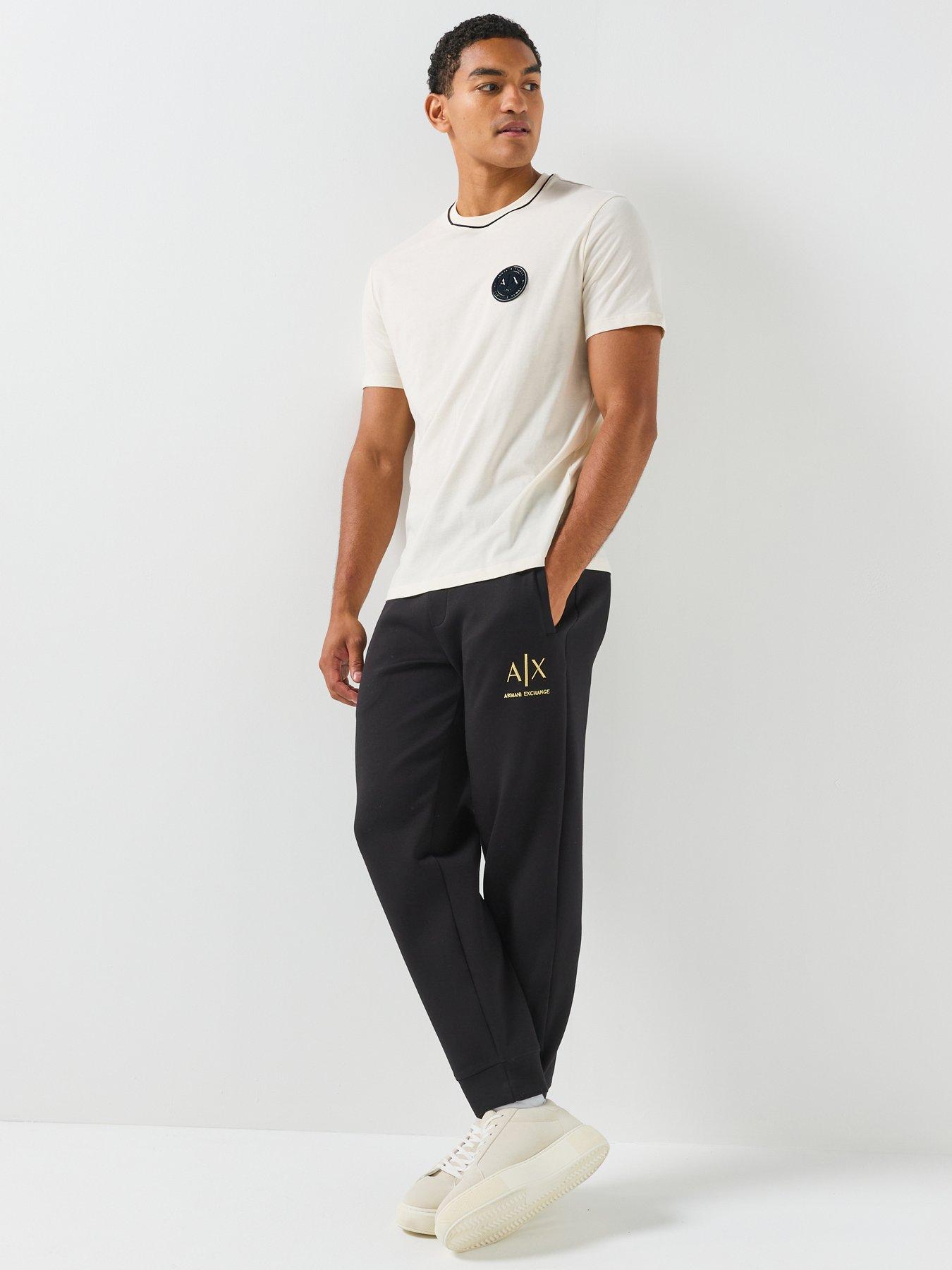 Image 3 of 6 of Armani Exchange Logo Tracksuit Bottoms - Black
