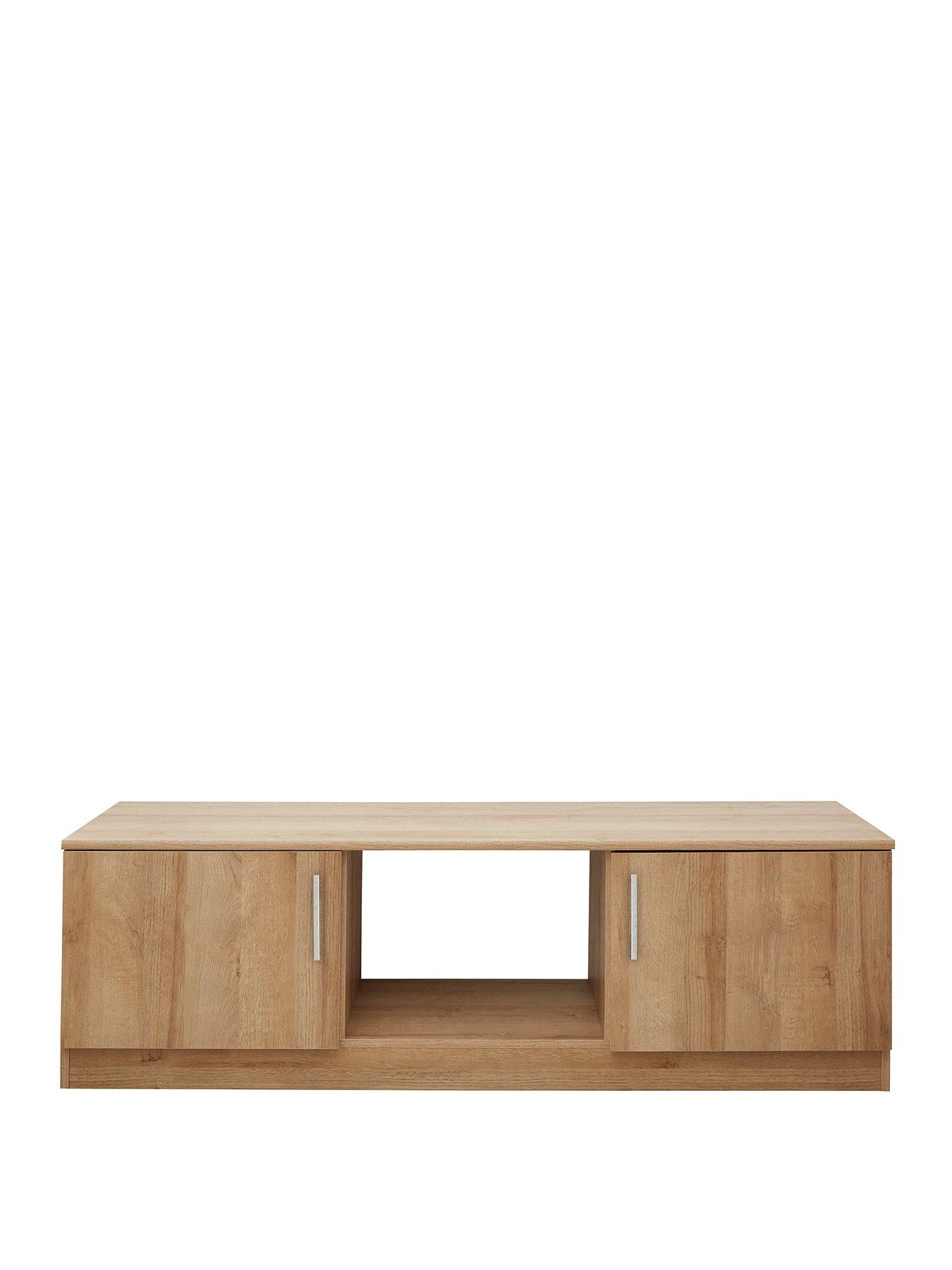 Image 2 of 7 of The Very Collection Home Essentials - Panama 3 Piece Package - Side Table, Coffee Table and TV Unit - Dark Oak - FSC&reg; Certified