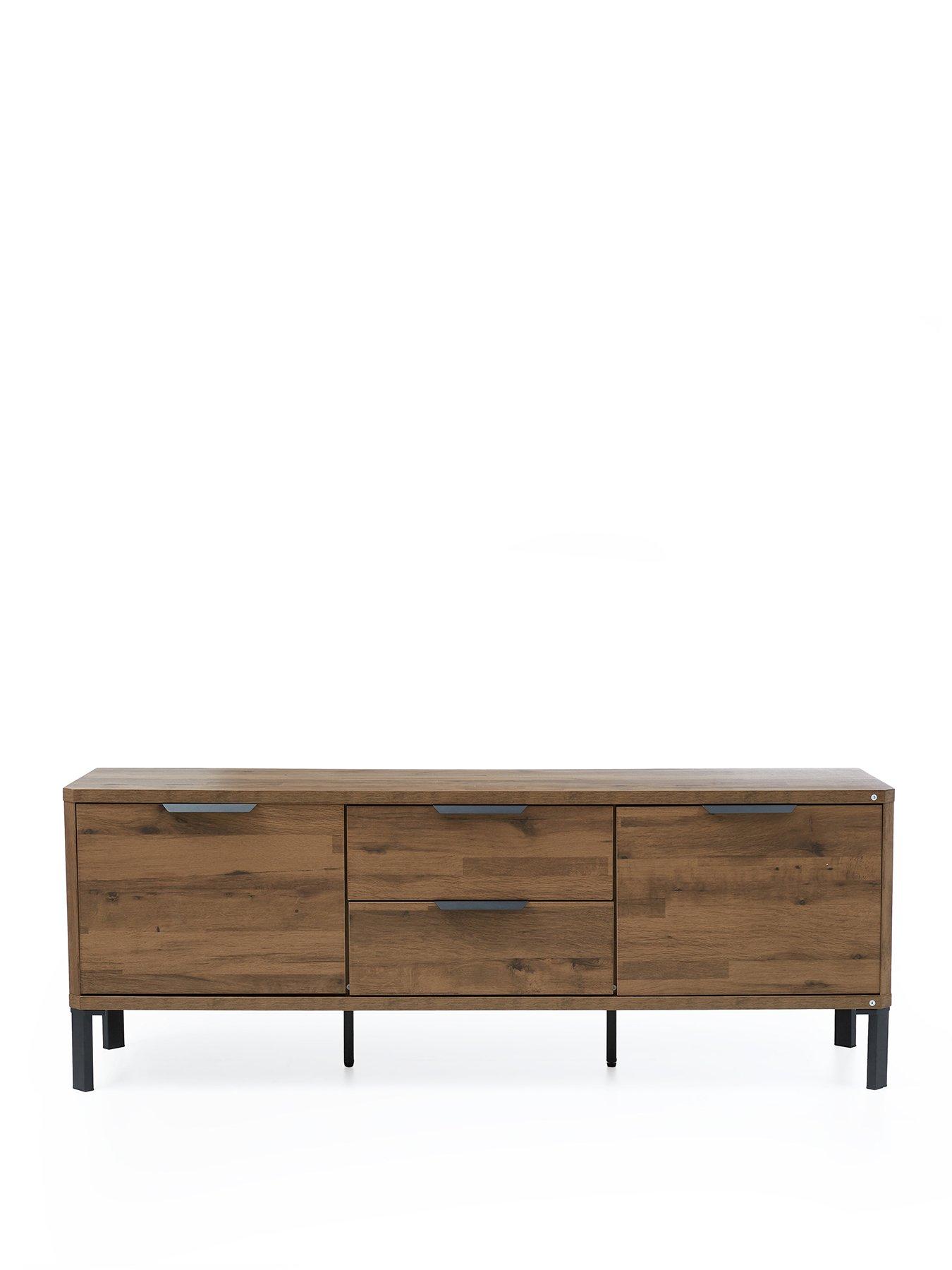 Image 2 of 7 of The Very Collection Harlem 3 Piece Package - End Table, Coffee Table and TV Unit - Mid Oak - FSC&reg; Certified