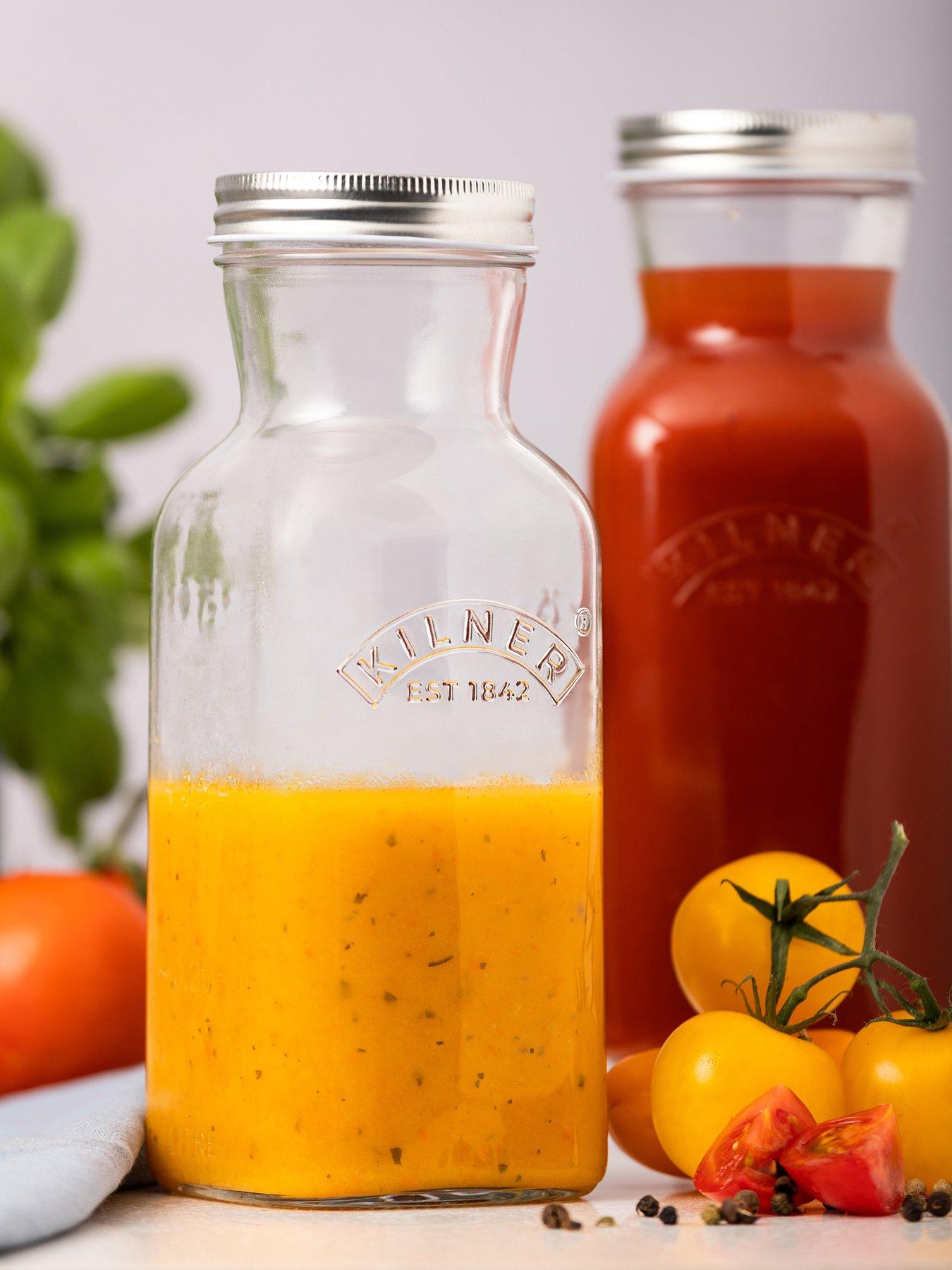 Kilner Set Of 2 Juice & Sauce Bottles 1L in One Colour