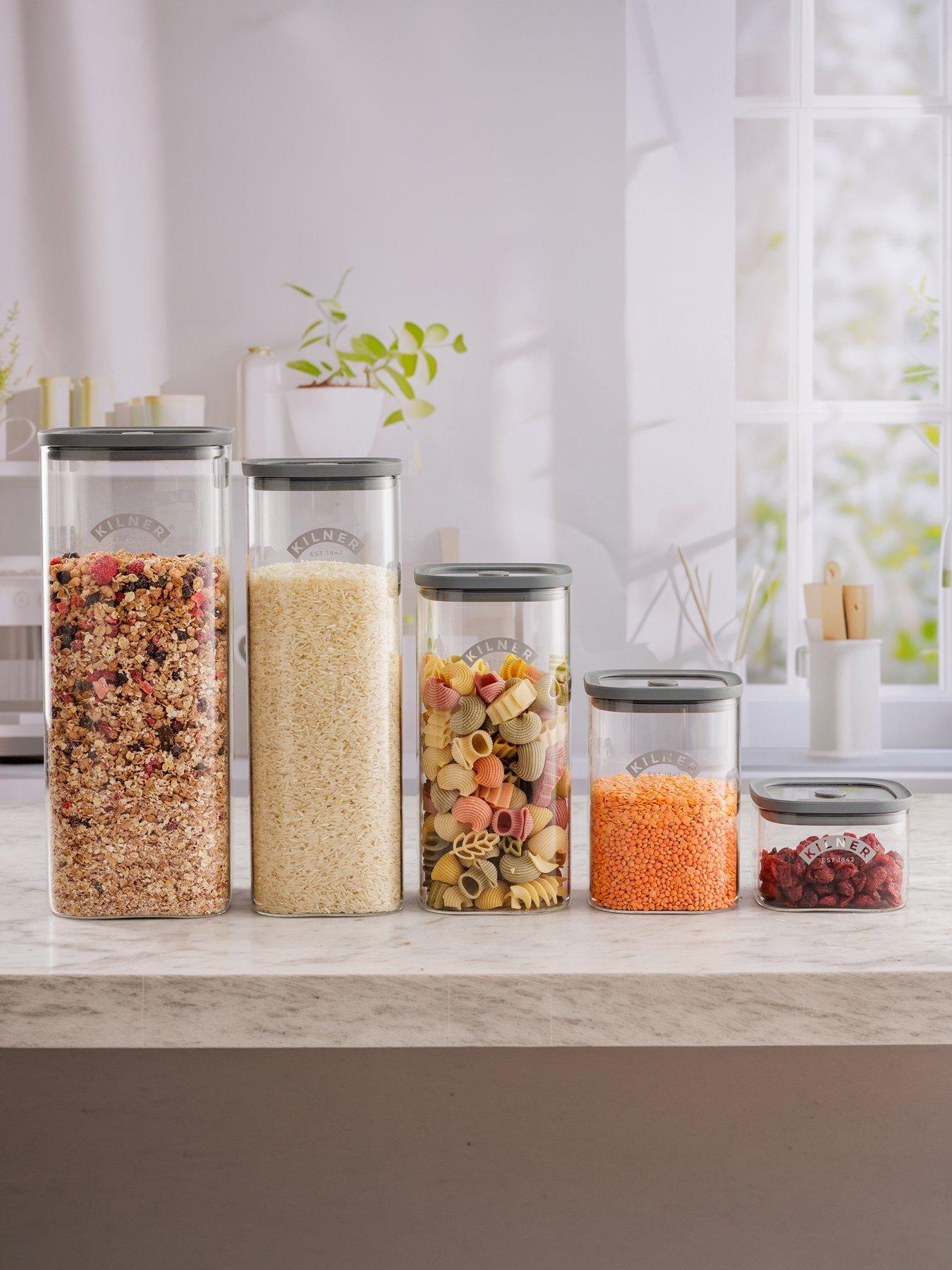 Image 1 of 4 of KILNER Fresh Storage Jar 3 Piece Pantry Set