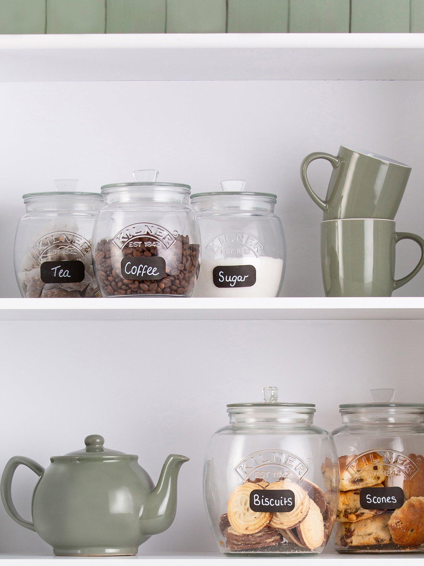 KILNER Set Of 3 Universal Push Top Jars 0.85 Litre