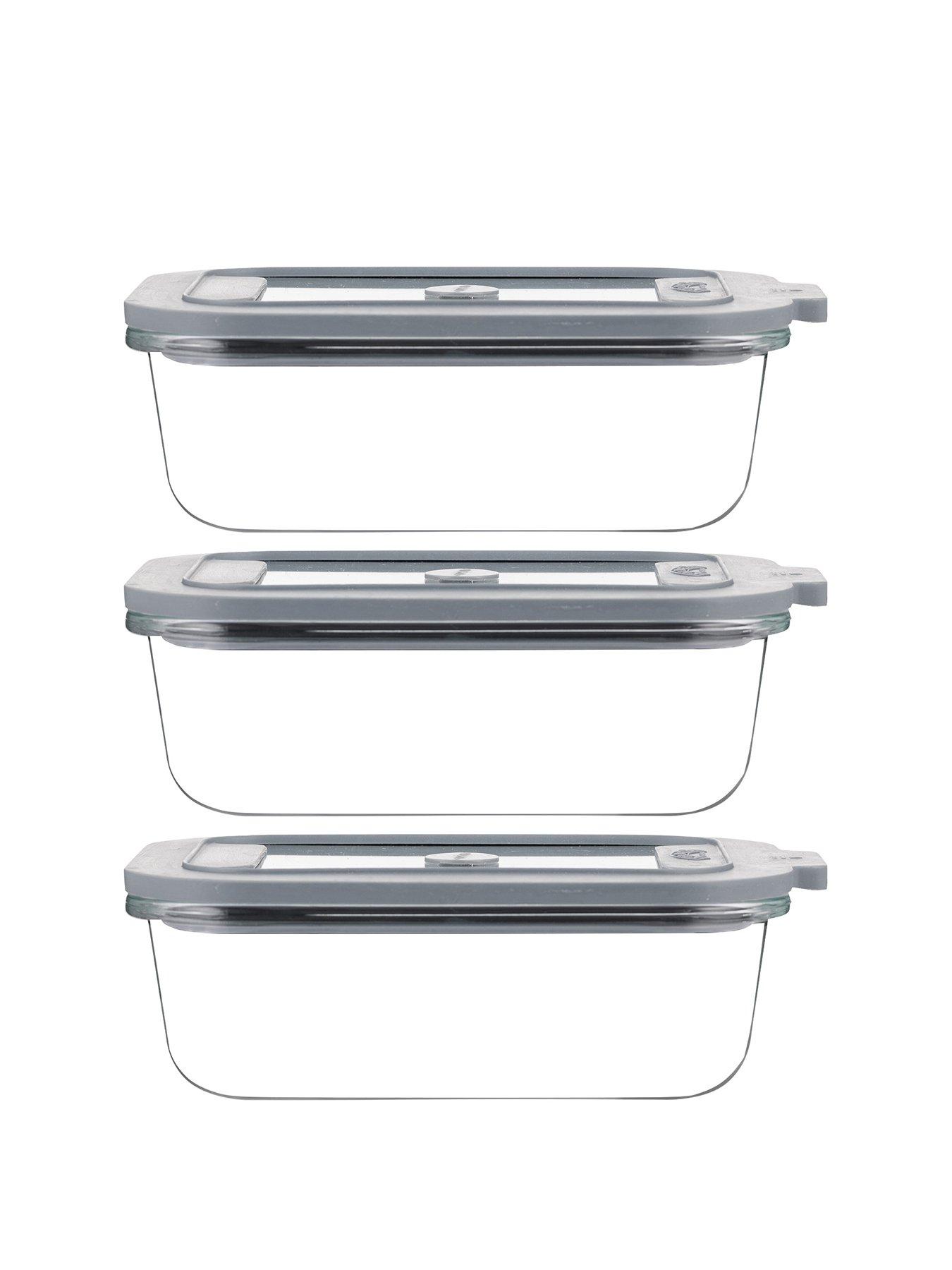 Image 2 of 6 of KILNER New Fresh Storage Rectangle 0.63l Set Of 3