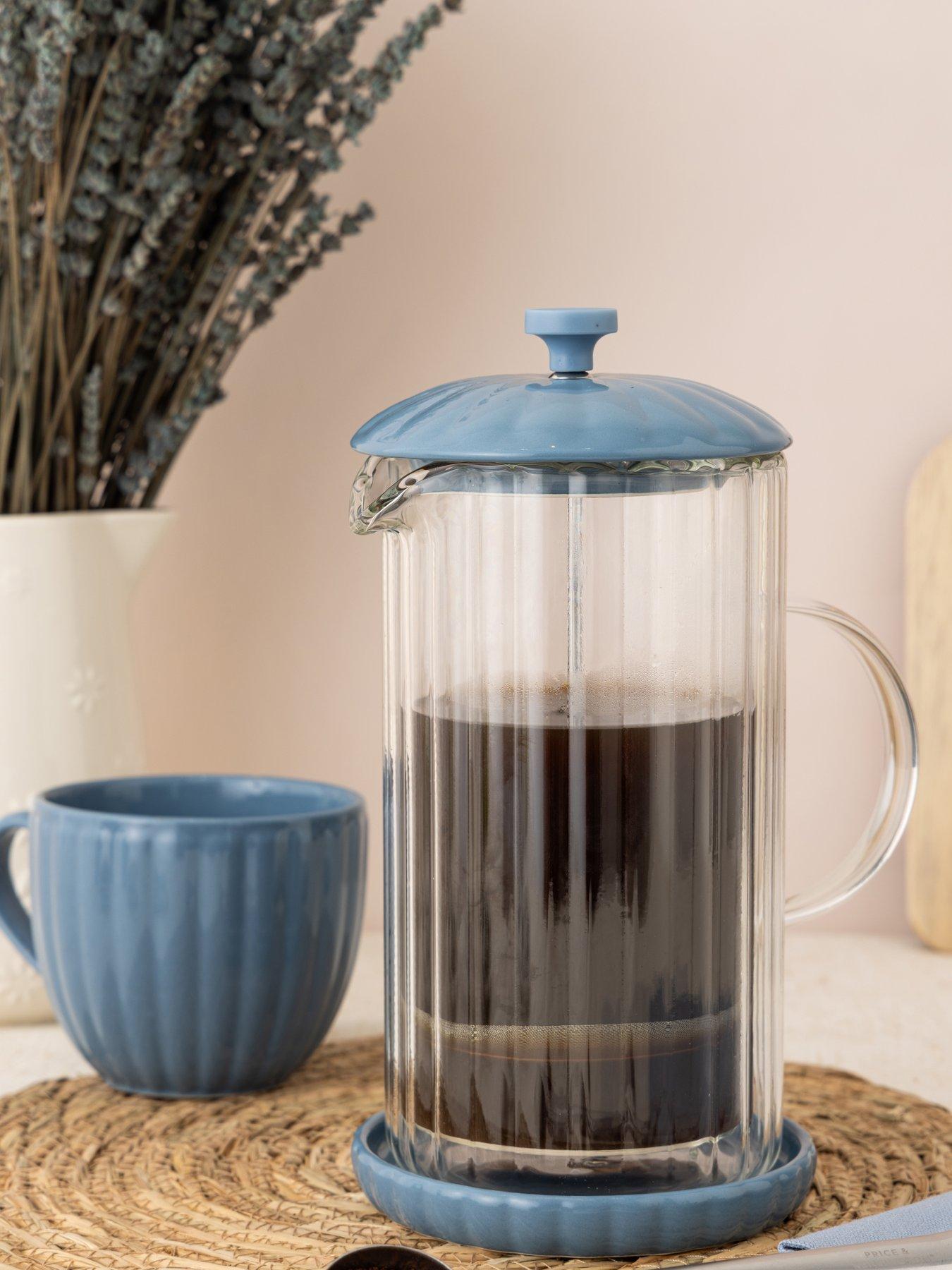 Price & Kensington Luxe Cafetiere/french Press Bluebell 1l