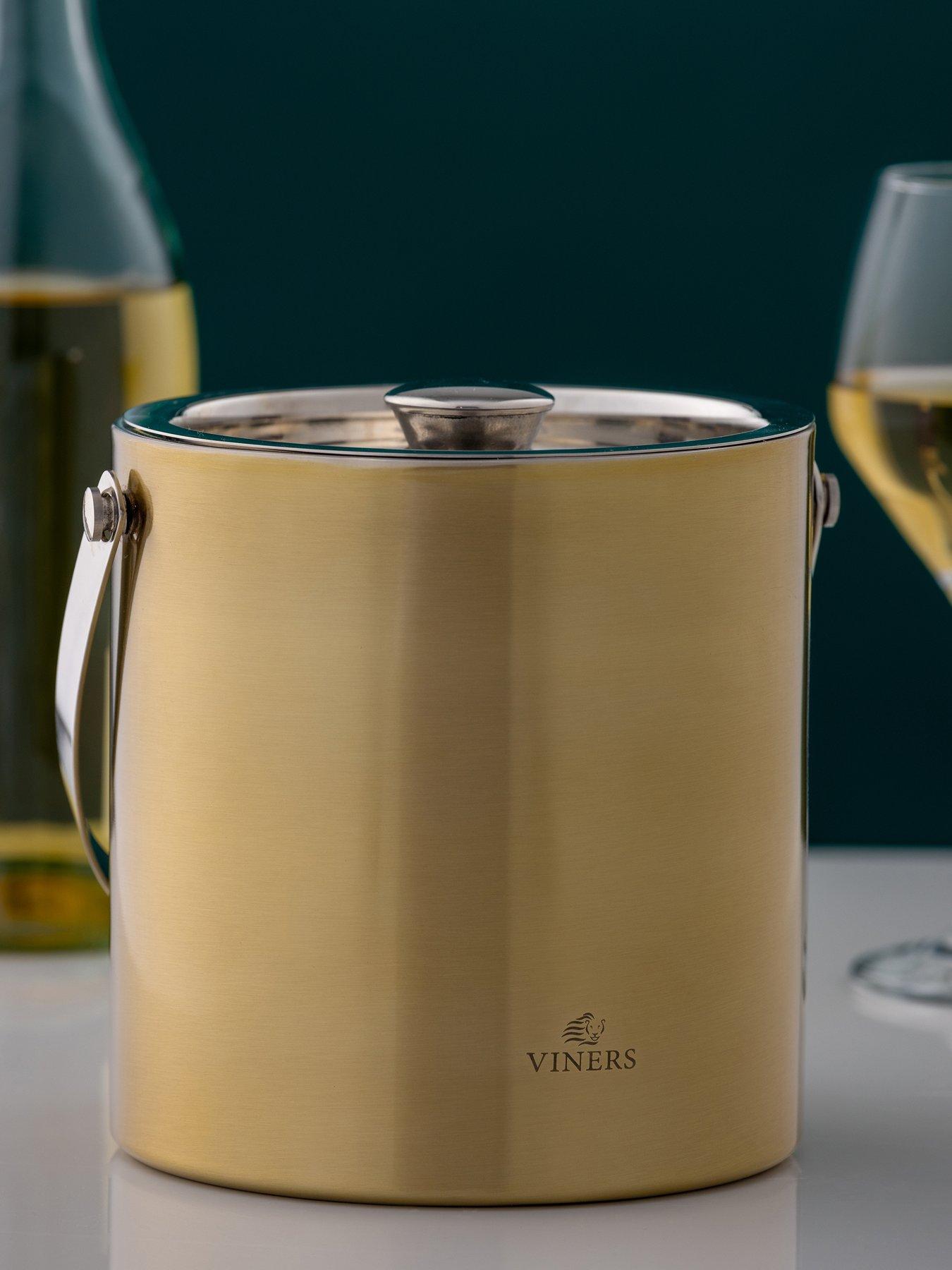 Viners Barware Ice Bucket Double Wall Gold 1.5l