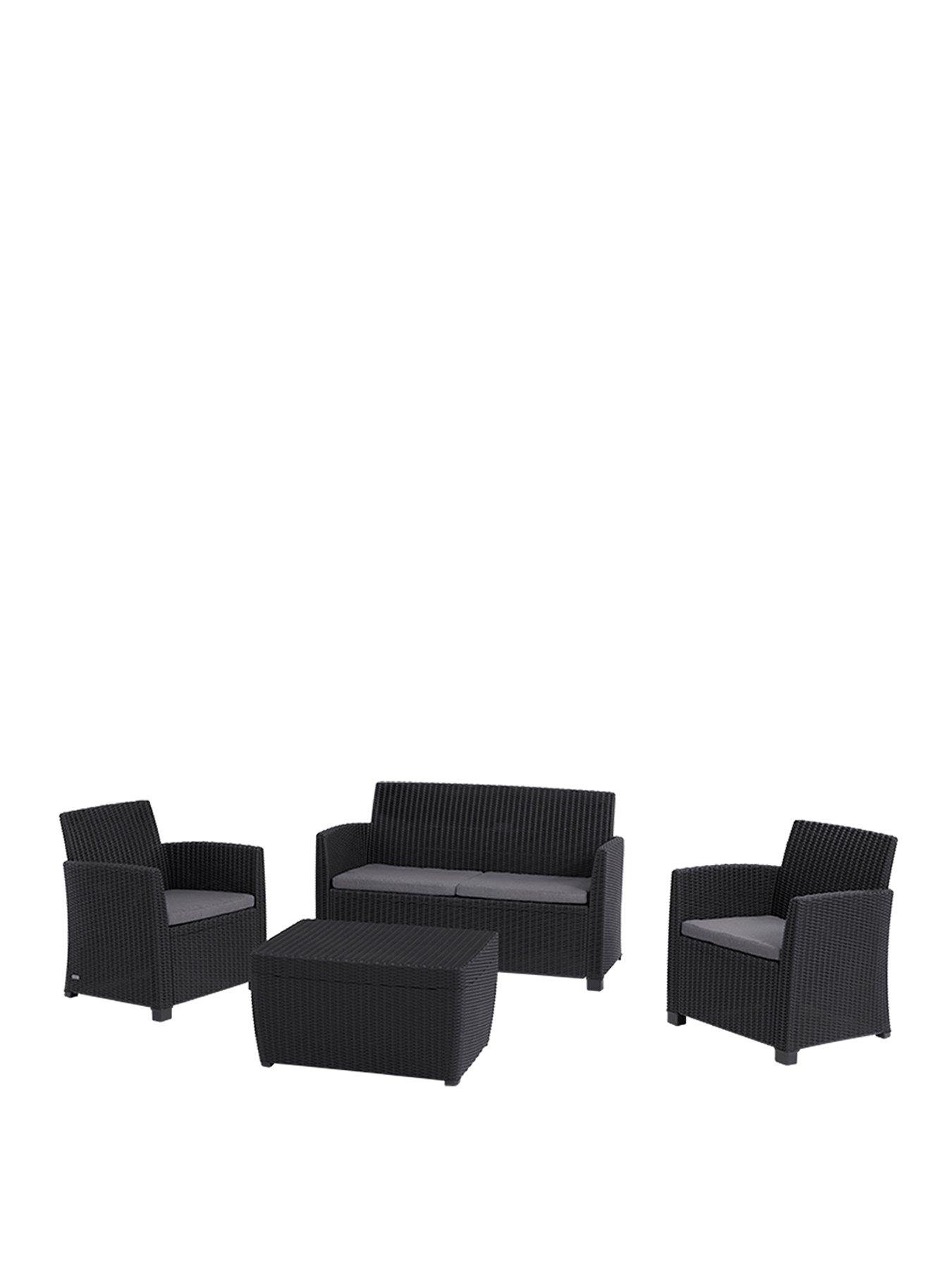 Image 2 of 7 of Keter Mia 4 Seater Lounge Set, With Storage Table - Graphite
