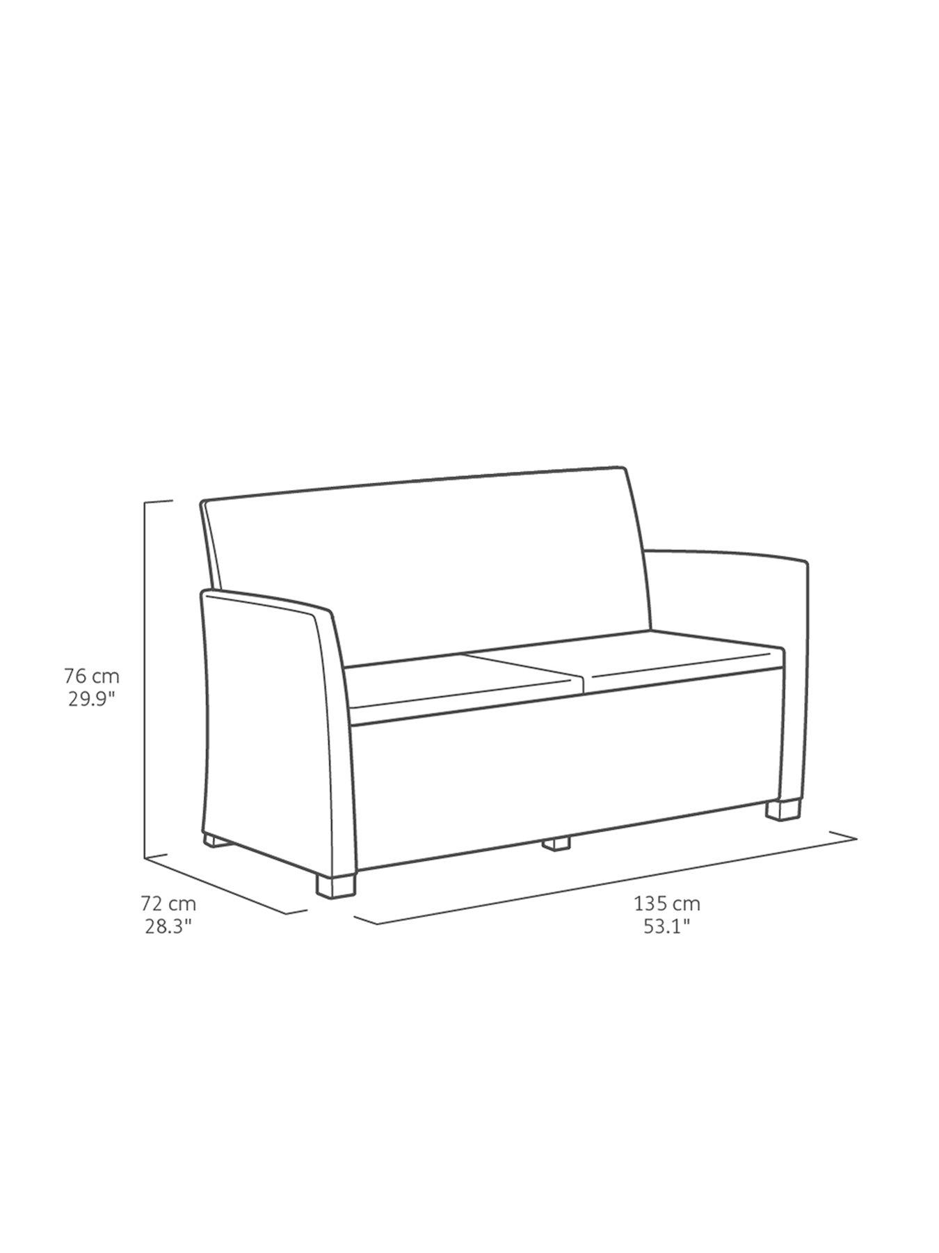 Image 4 of 7 of Keter Mia 4 Seater Lounge Set, With Storage Table - Graphite