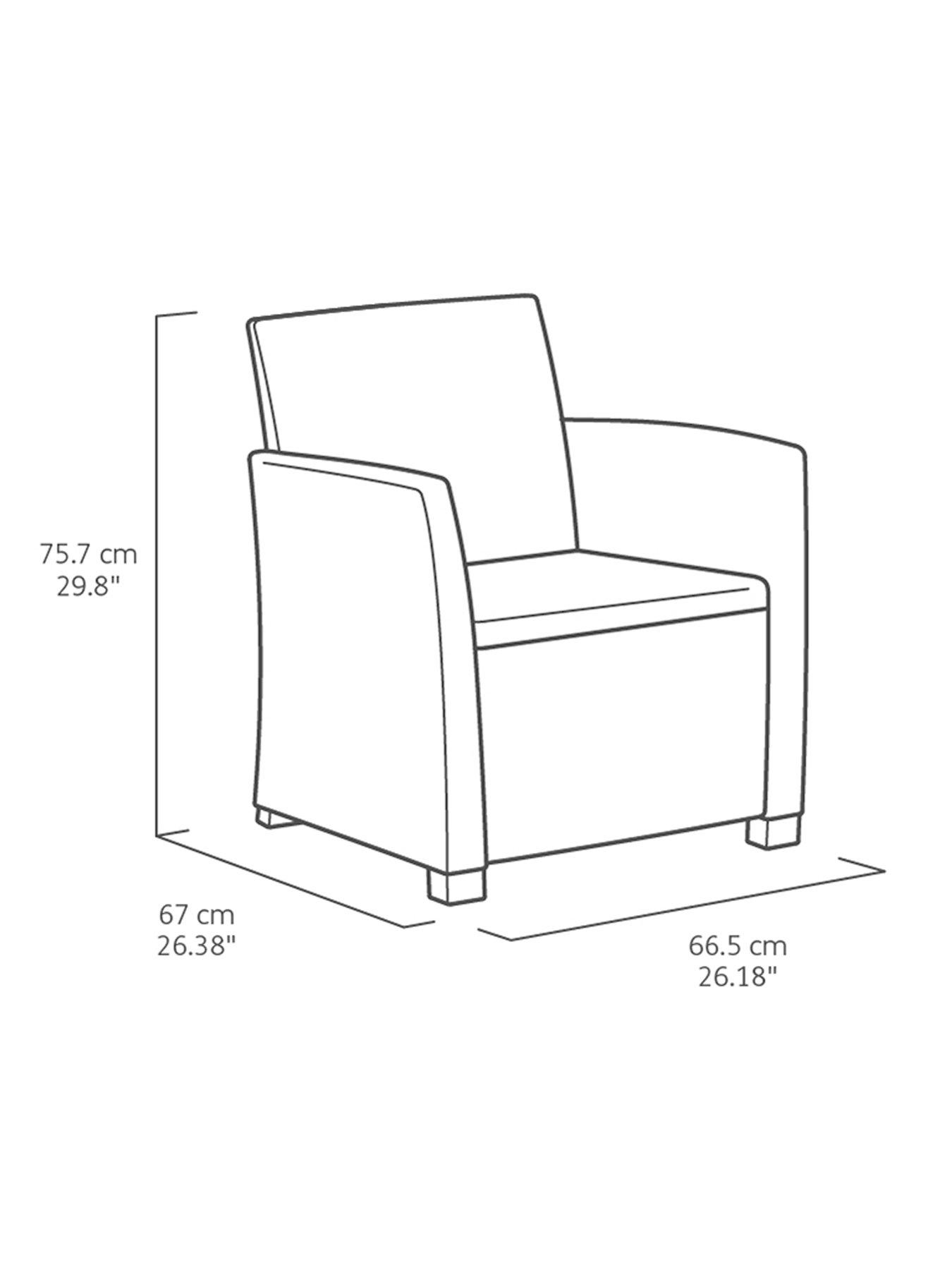 Image 6 of 7 of Keter Mia 4 Seater Lounge Set, With Storage Table - Graphite