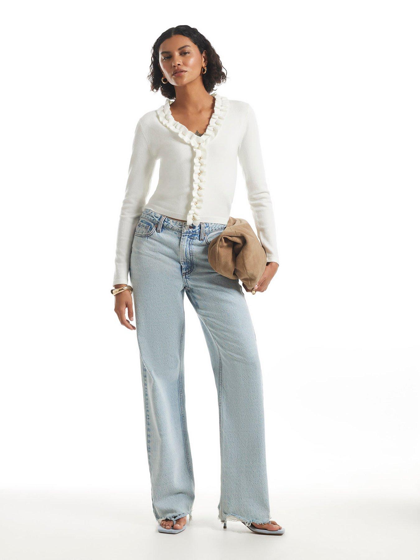 Image 3 of 6 of River Island Dolly Ruffled Long Sleeve Cardigan