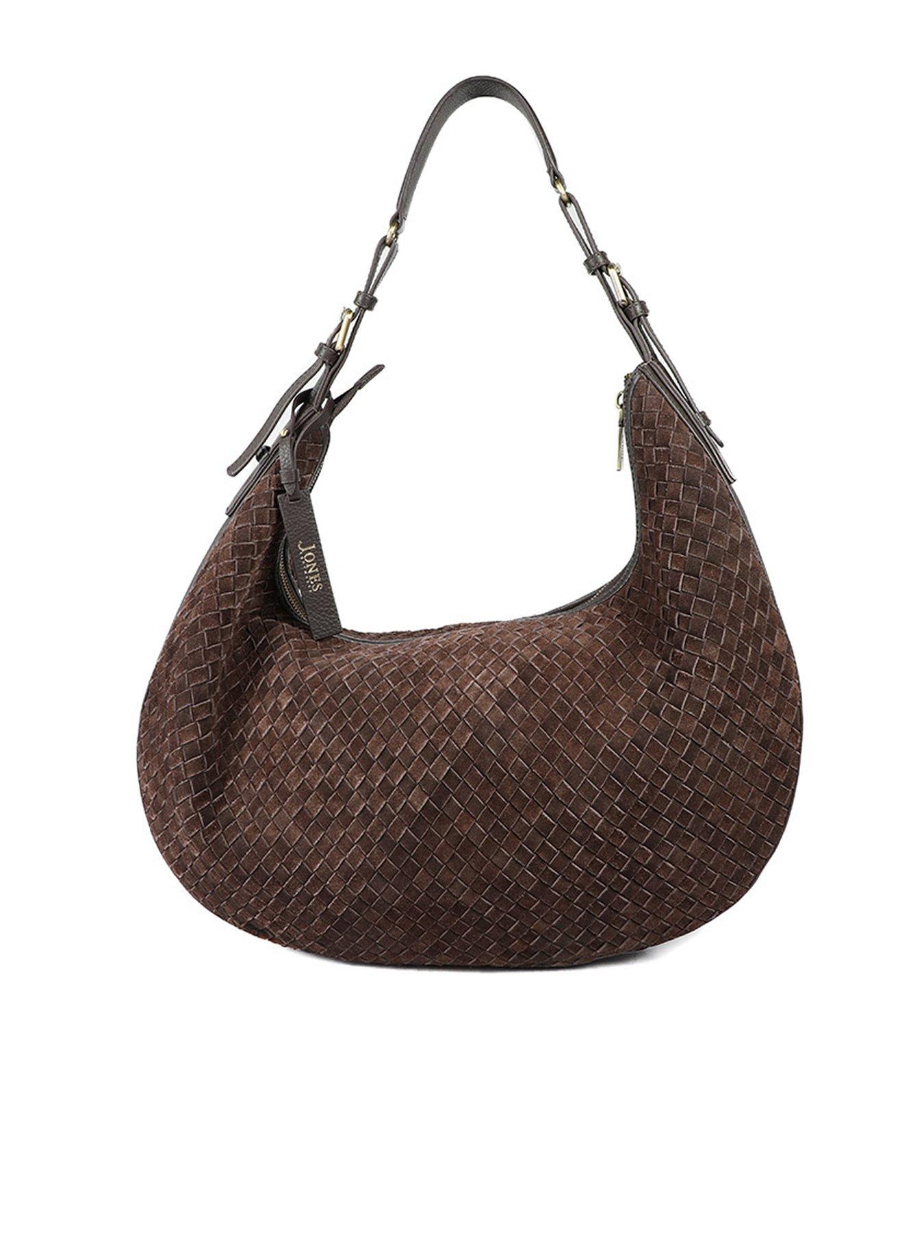 Jones Bootmaker Ysabelle Suede Chocolate Shoulder Bag