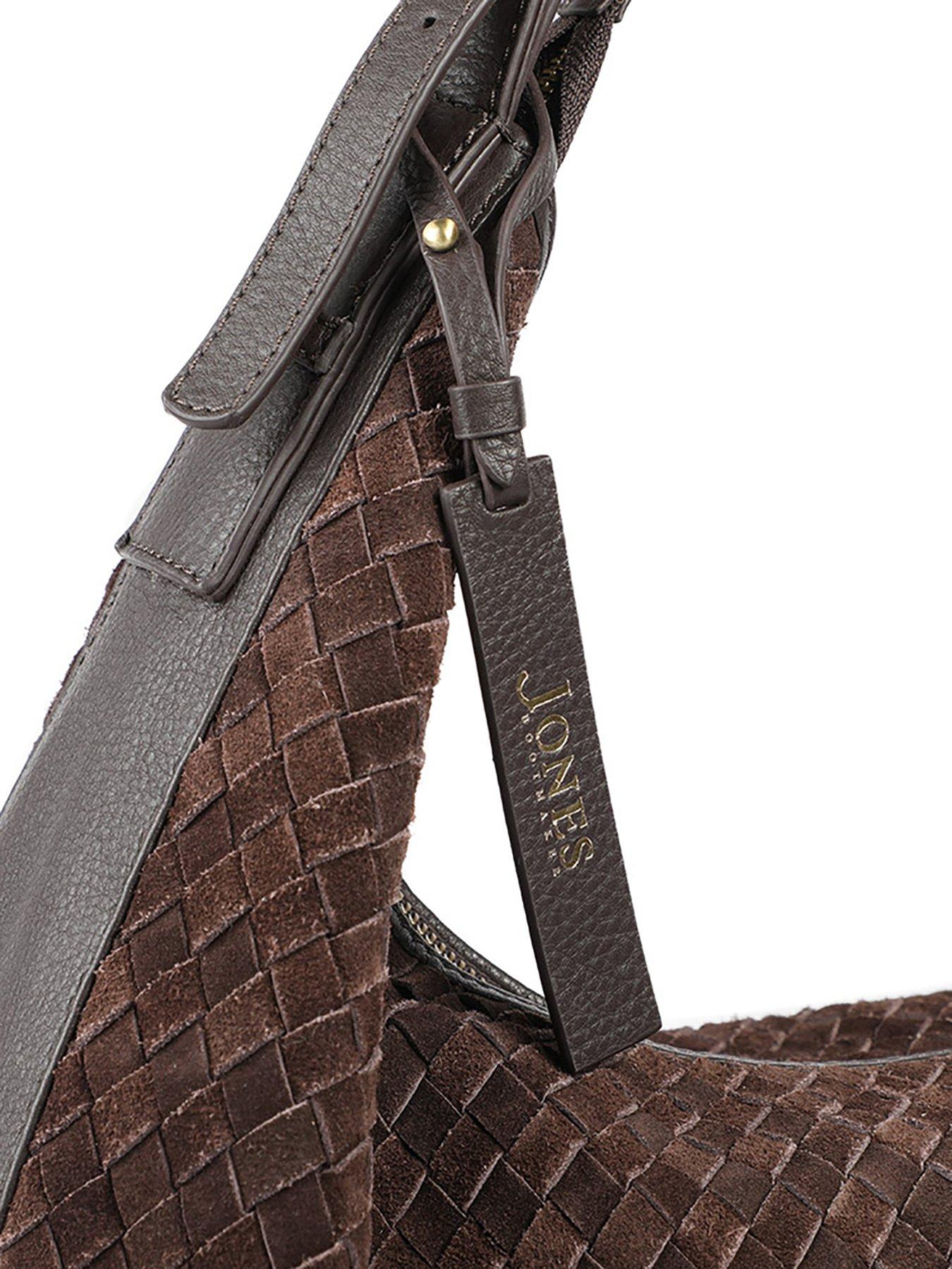 Image 4 of 7 of Jones Bootmaker Ysabelle Suede Chocolate Shoulder Bag