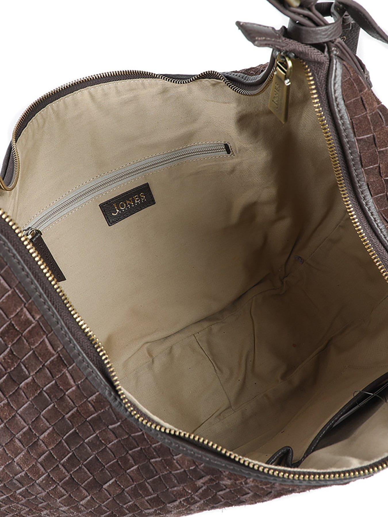 Image 6 of 7 of Jones Bootmaker Ysabelle Suede Chocolate Shoulder Bag