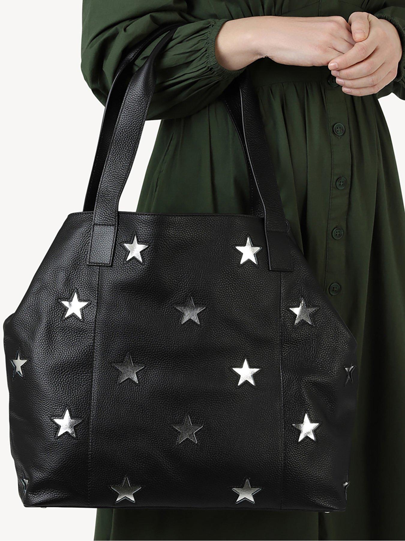 Image 2 of 3 of Jones Bootmaker Dayna Star Leather Bag- Black
