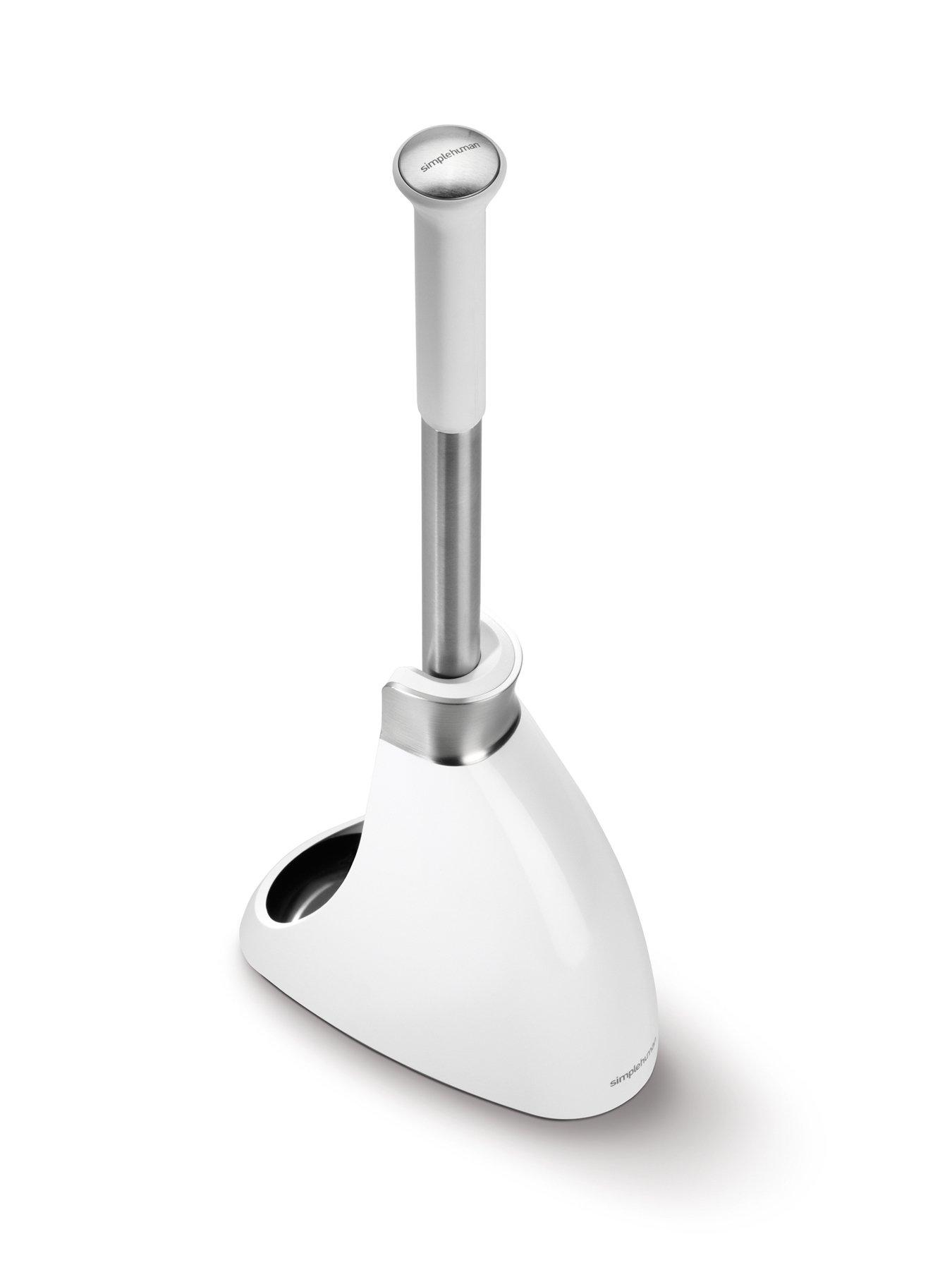 Image 3 of 6 of Simplehuman Toilet Brush, White Plastic & Stainless Steel