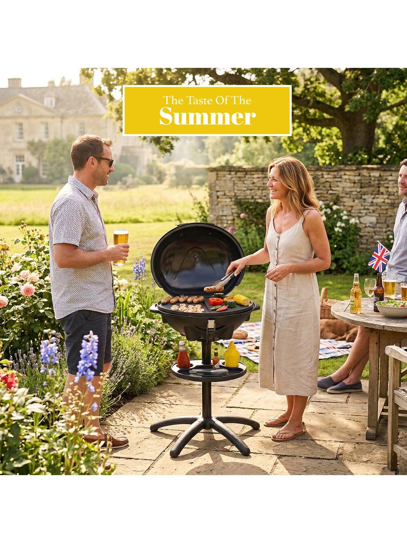 Tower Electric Barbecue Grill with 5 Temperature Settings, Black