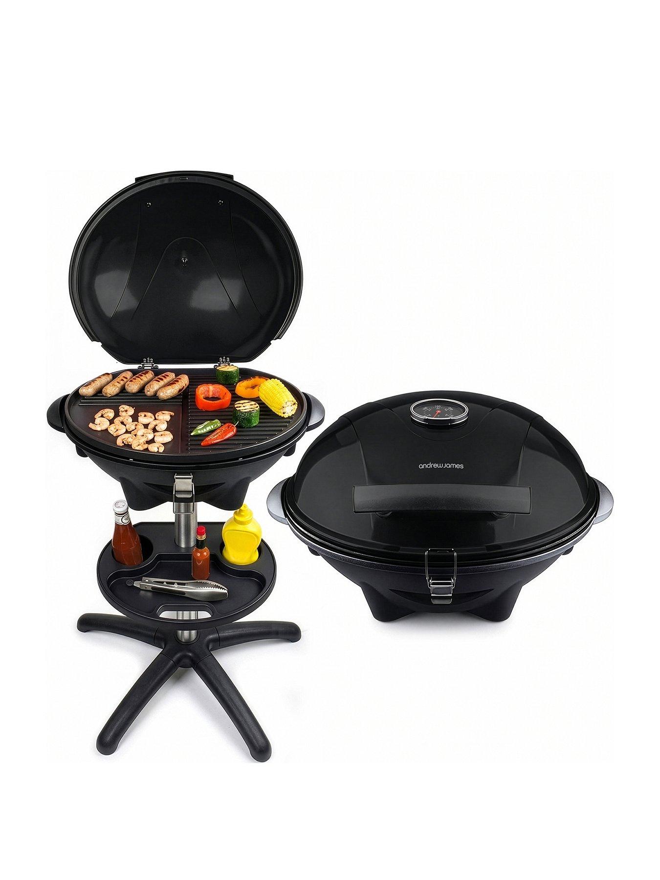 Image 2 of 7 of Electric Barbecue Grill with 5 Temperature Settings, Black