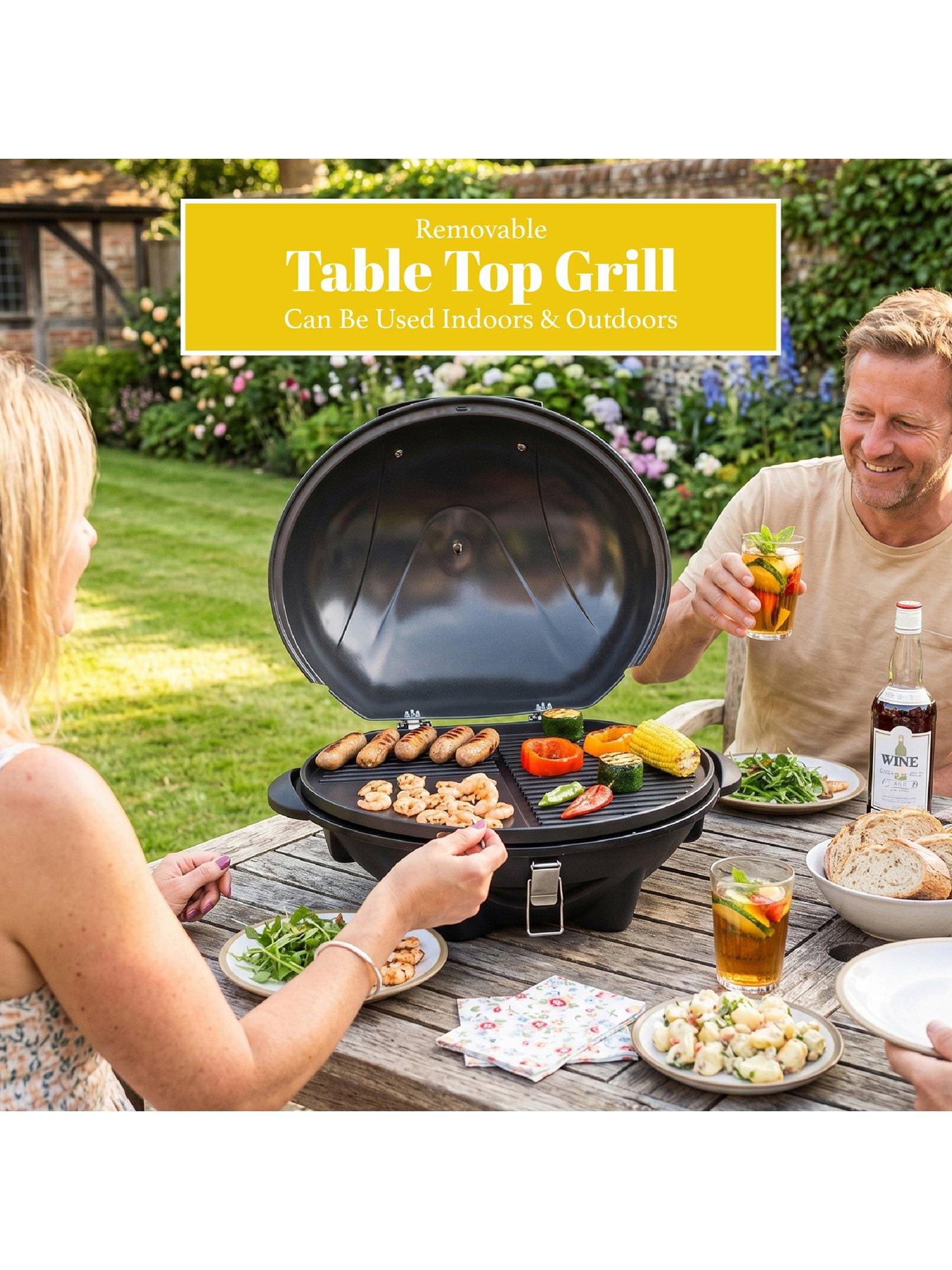 Image 3 of 7 of Electric Barbecue Grill with 5 Temperature Settings, Black