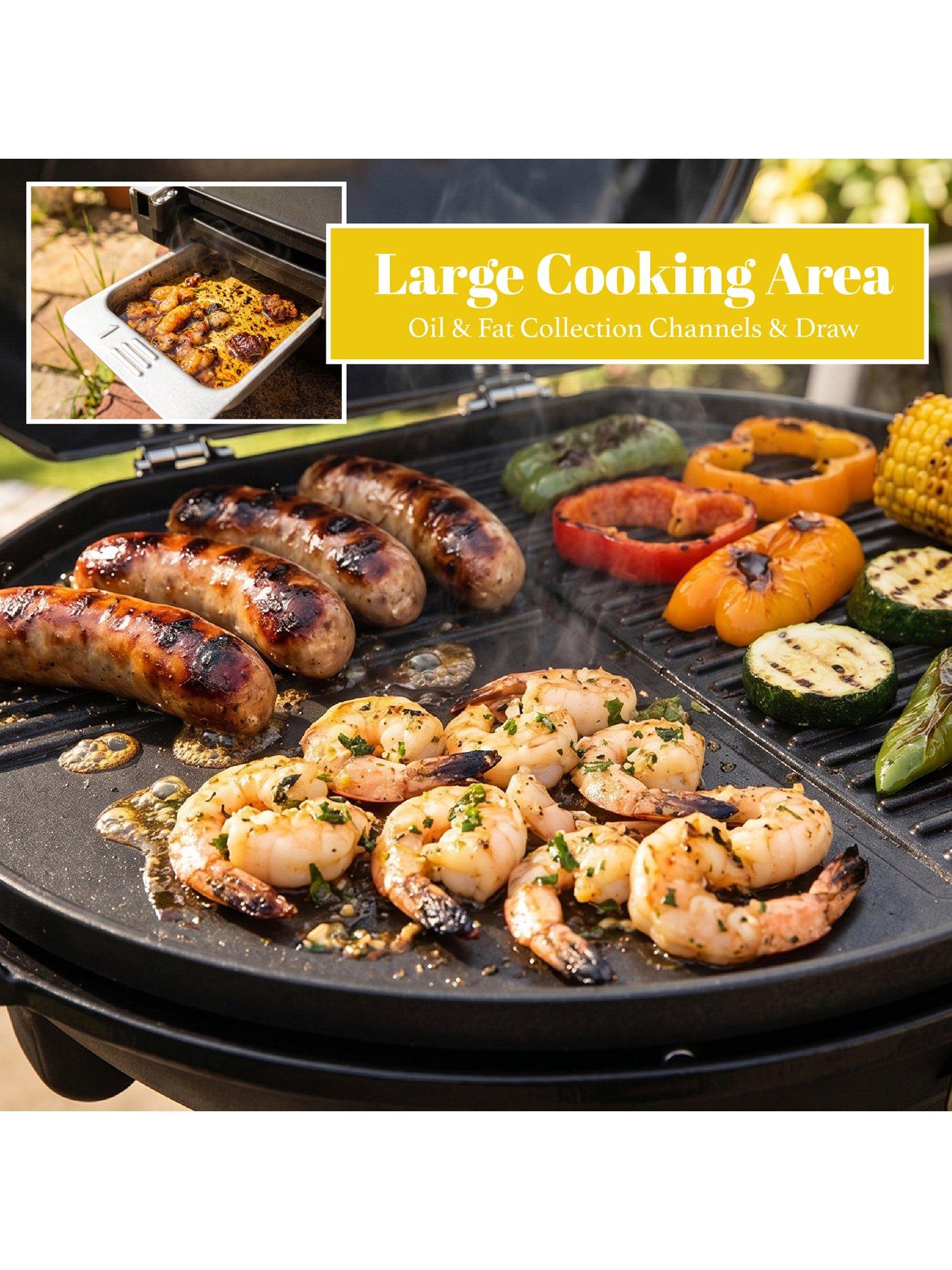 Image 4 of 7 of Electric Barbecue Grill with 5 Temperature Settings, Black
