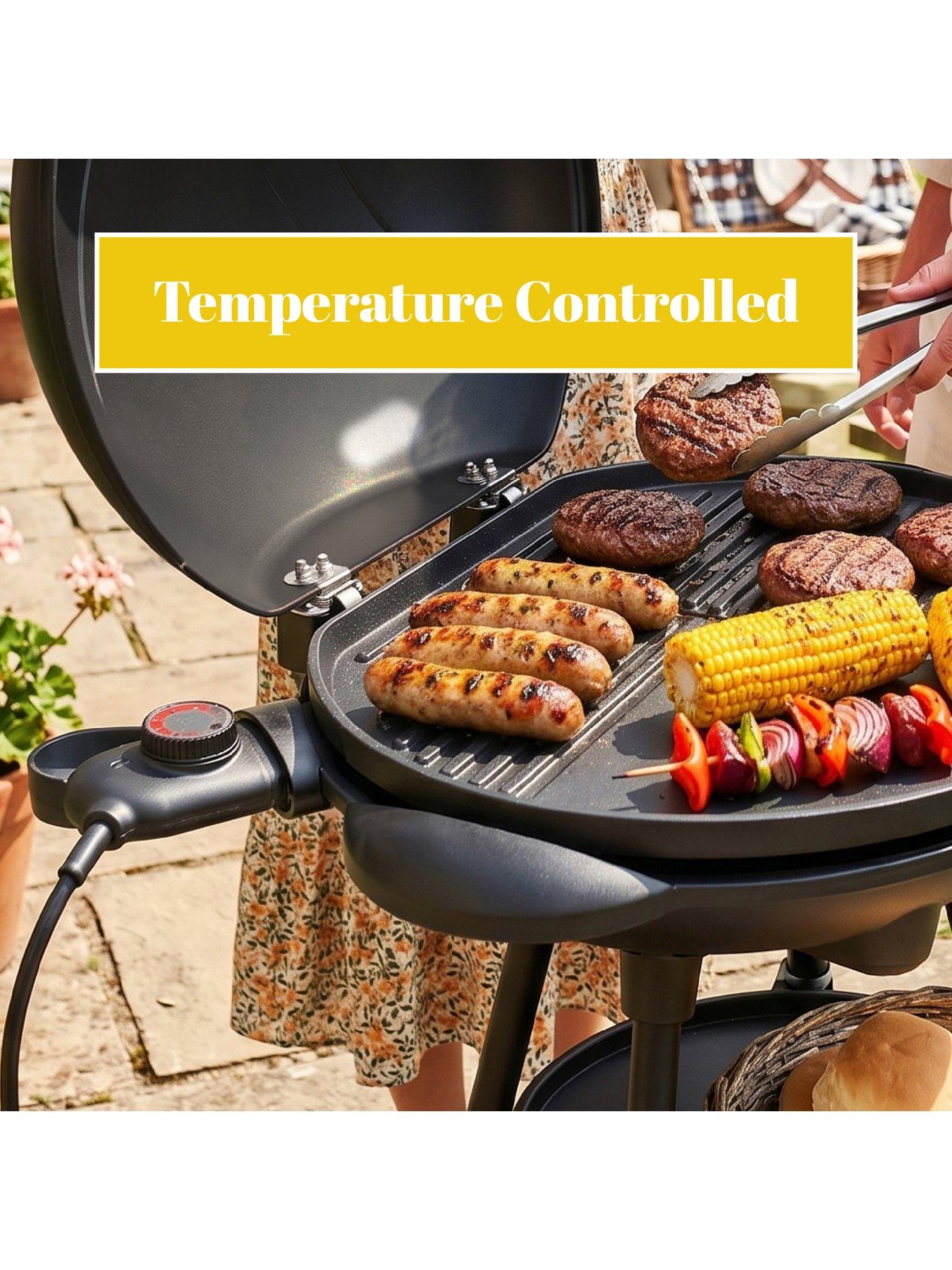 Image 5 of 7 of Electric Barbecue Grill with 5 Temperature Settings, Black