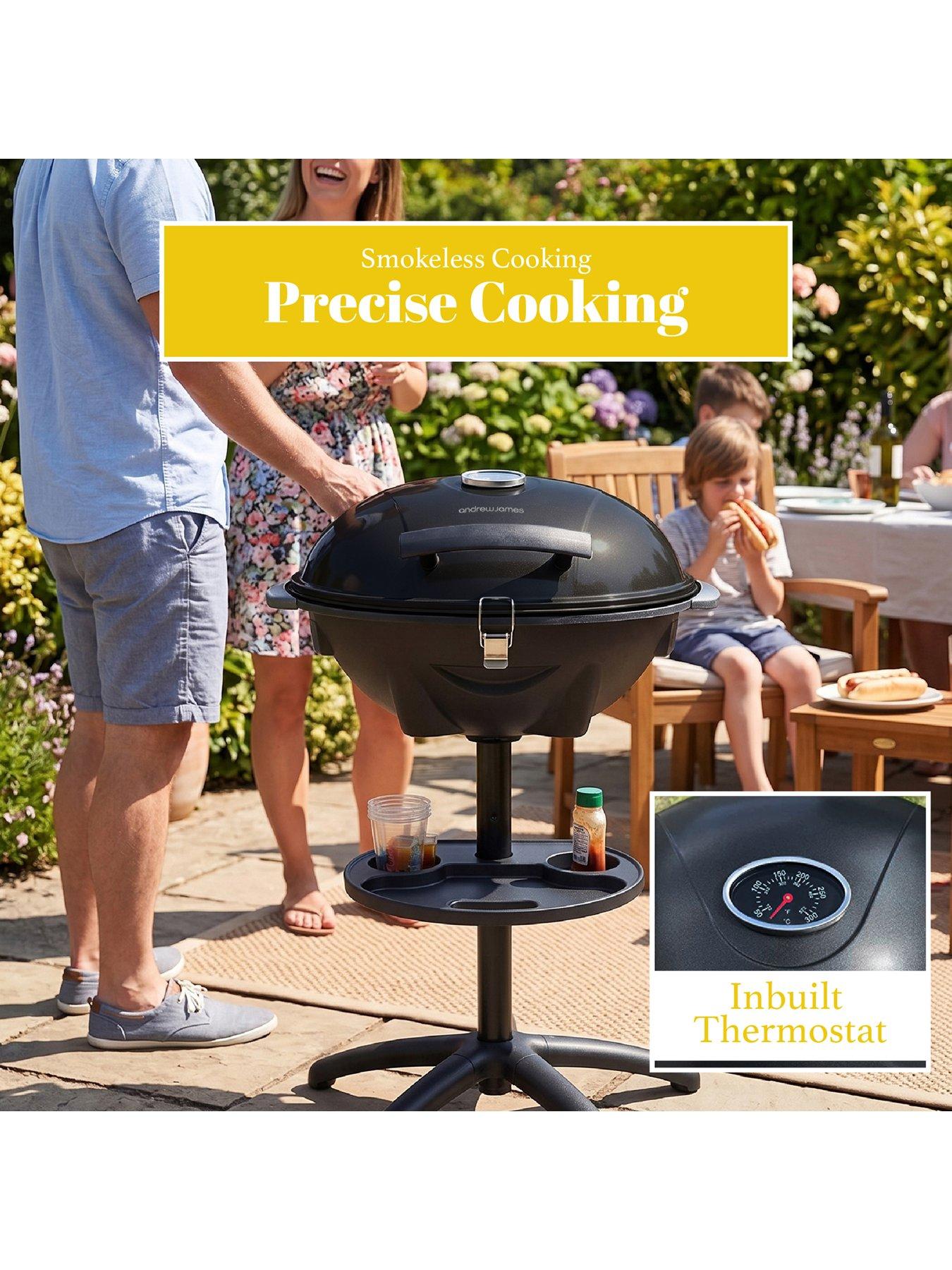 Image 7 of 7 of Electric Barbecue Grill with 5 Temperature Settings, Black