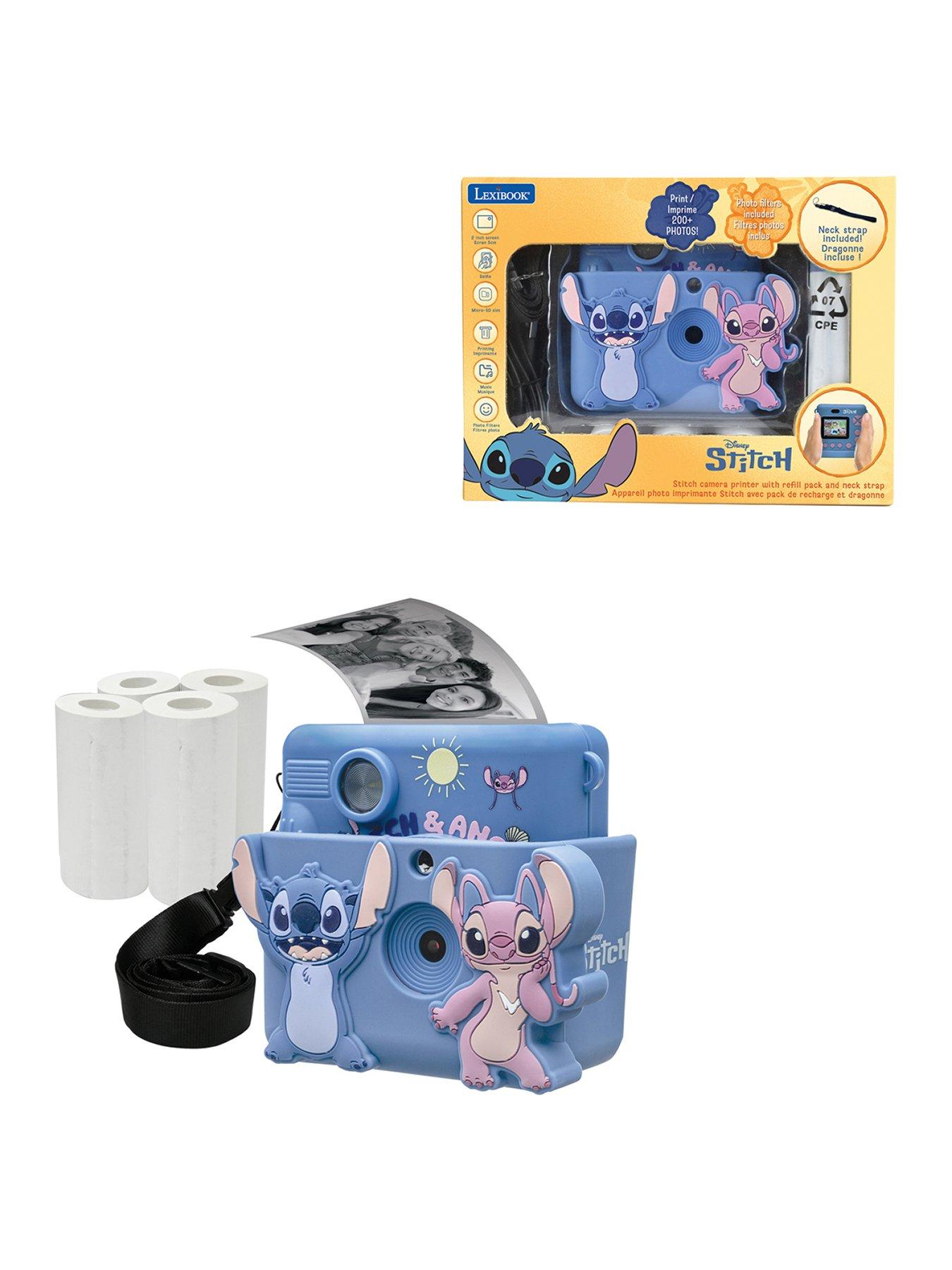 Image 1 of 7 of StarCAM Print, camera pack with instant printer, 4 paper rolls, neck strap, 3D DISNEY Stitch silicon pouch and custom kit