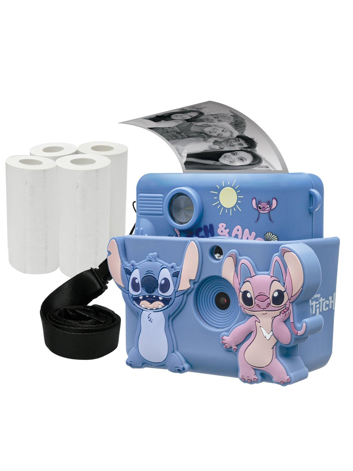 Image 2 of 7 of StarCAM Print, camera pack with instant printer, 4 paper rolls, neck strap, 3D DISNEY Stitch silicon pouch and custom kit