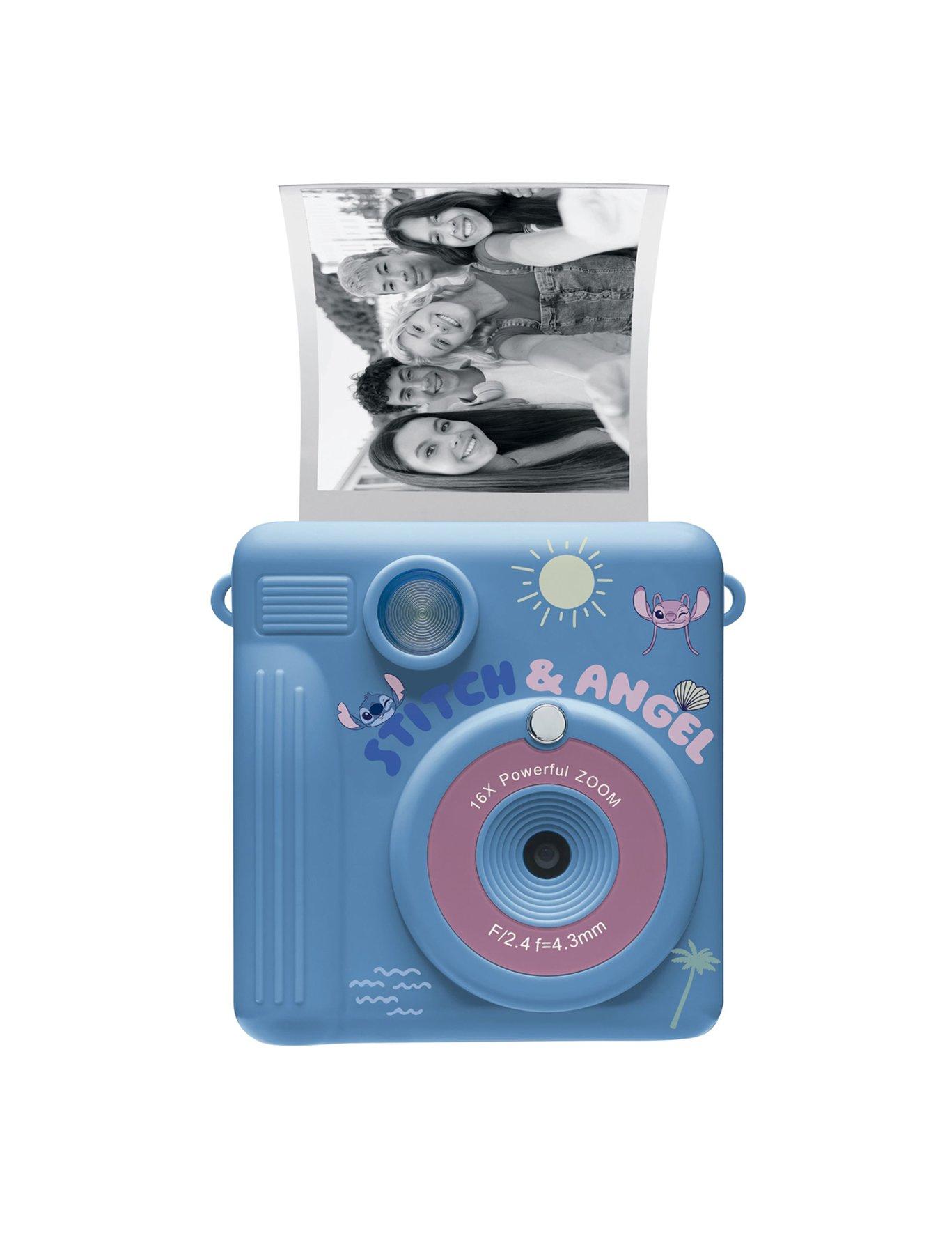 Image 3 of 7 of StarCAM Print, camera pack with instant printer, 4 paper rolls, neck strap, 3D DISNEY Stitch silicon pouch and custom kit