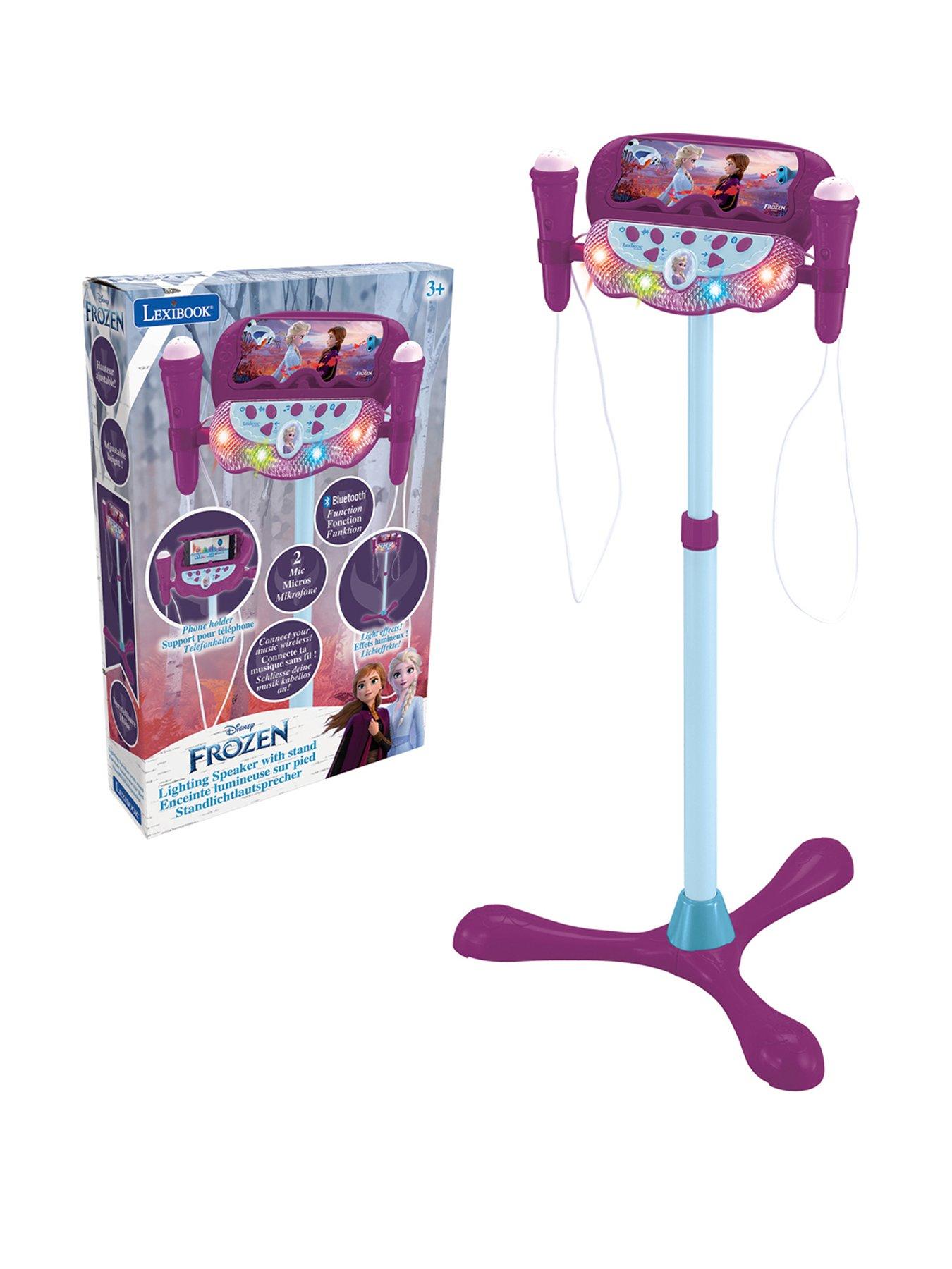 Image 1 of 7 of Disney Frozen Frozen Adjustable Stand with 2 Mic with Voice Effects, Lights, Speaker, Bluetooth speaker