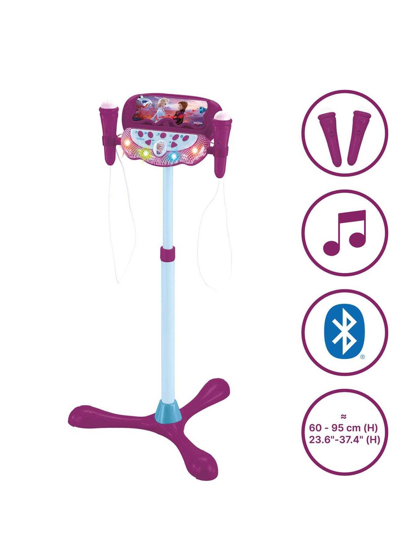 Image 2 of 7 of Disney Frozen Frozen Adjustable Stand with 2 Mic with Voice Effects, Lights, Speaker, Bluetooth speaker