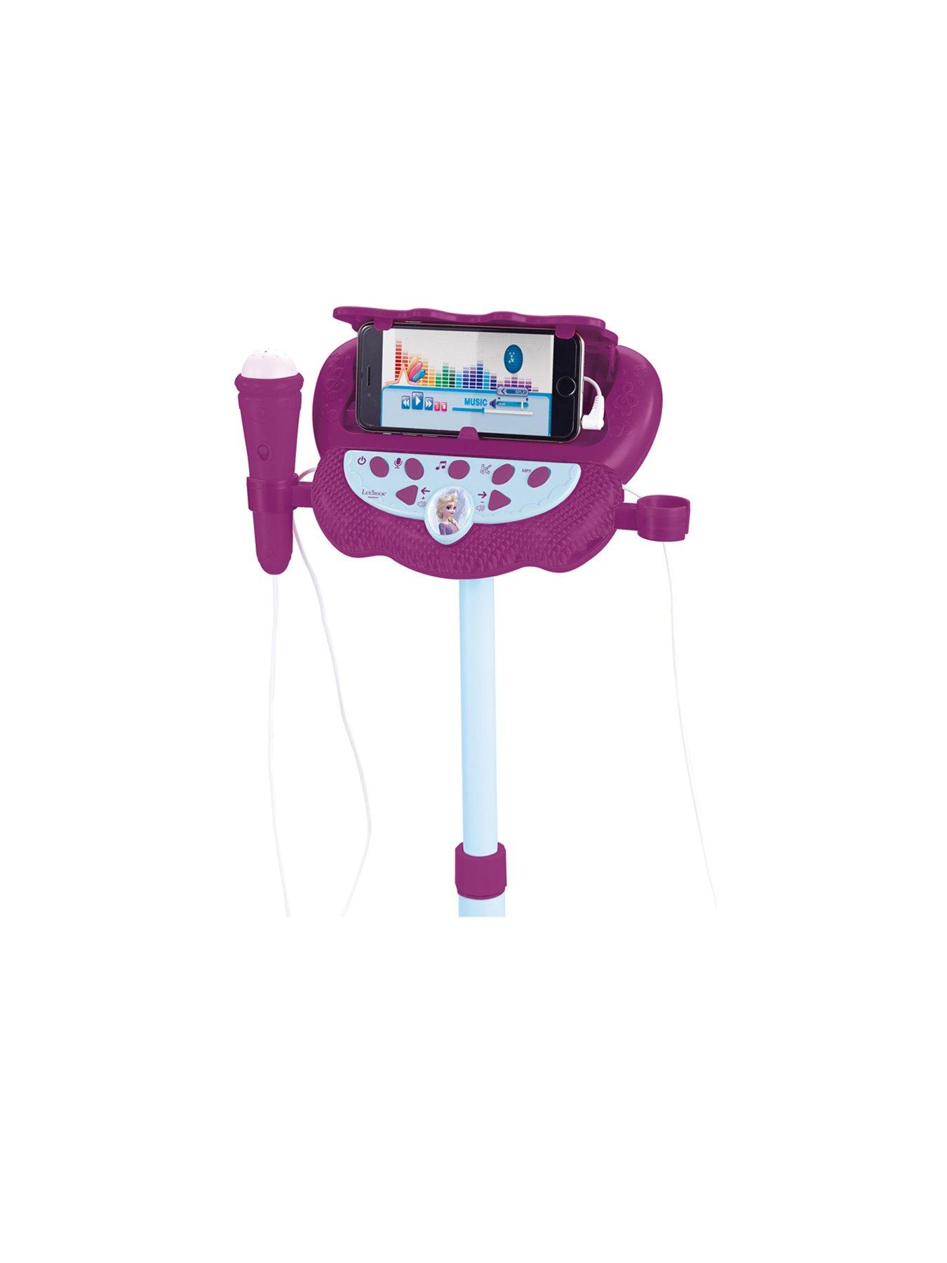 Image 3 of 7 of Disney Frozen Frozen Adjustable Stand with 2 Mic with Voice Effects, Lights, Speaker, Bluetooth speaker