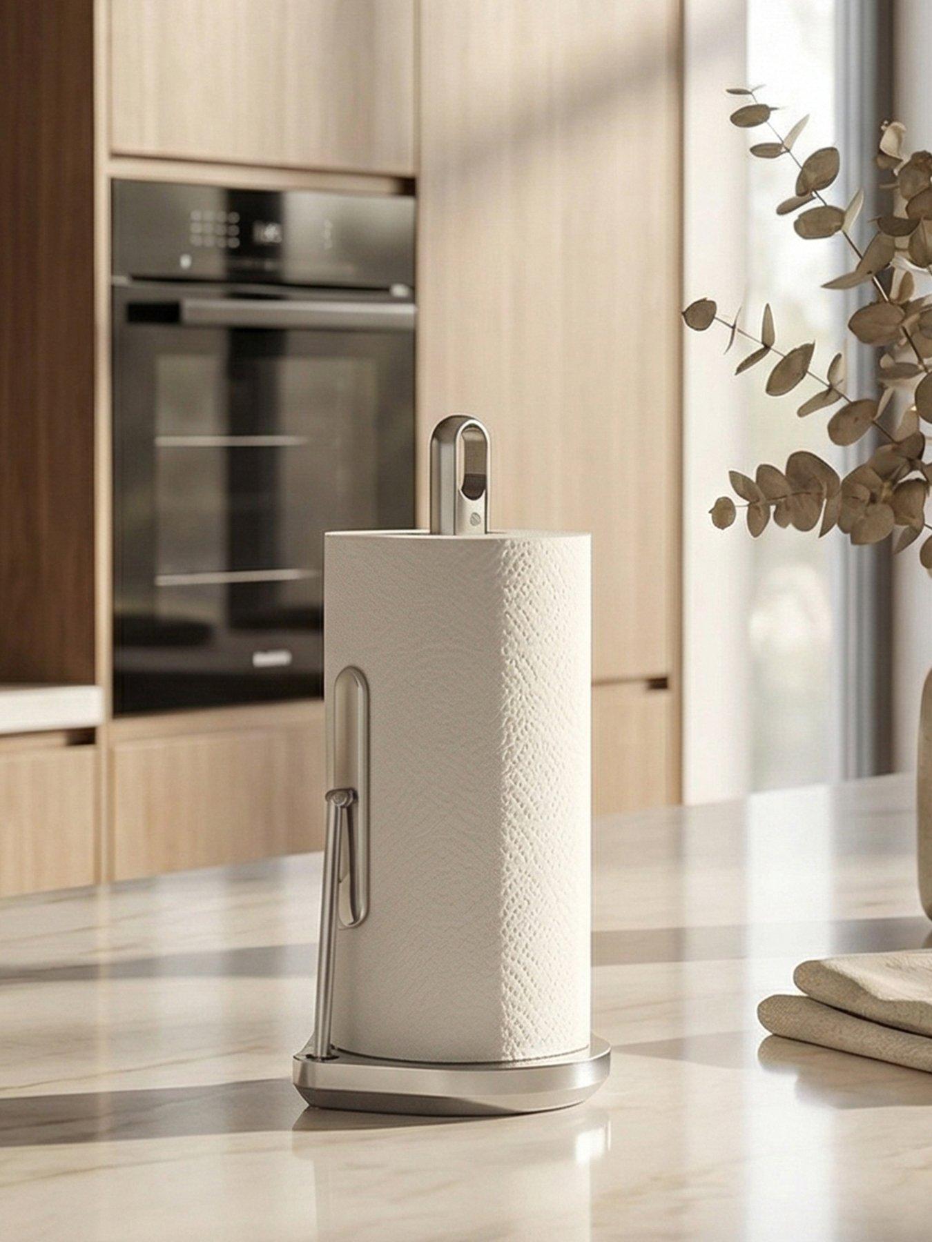 Simplehuman Brushed Black Paper Towel Holder With Spray