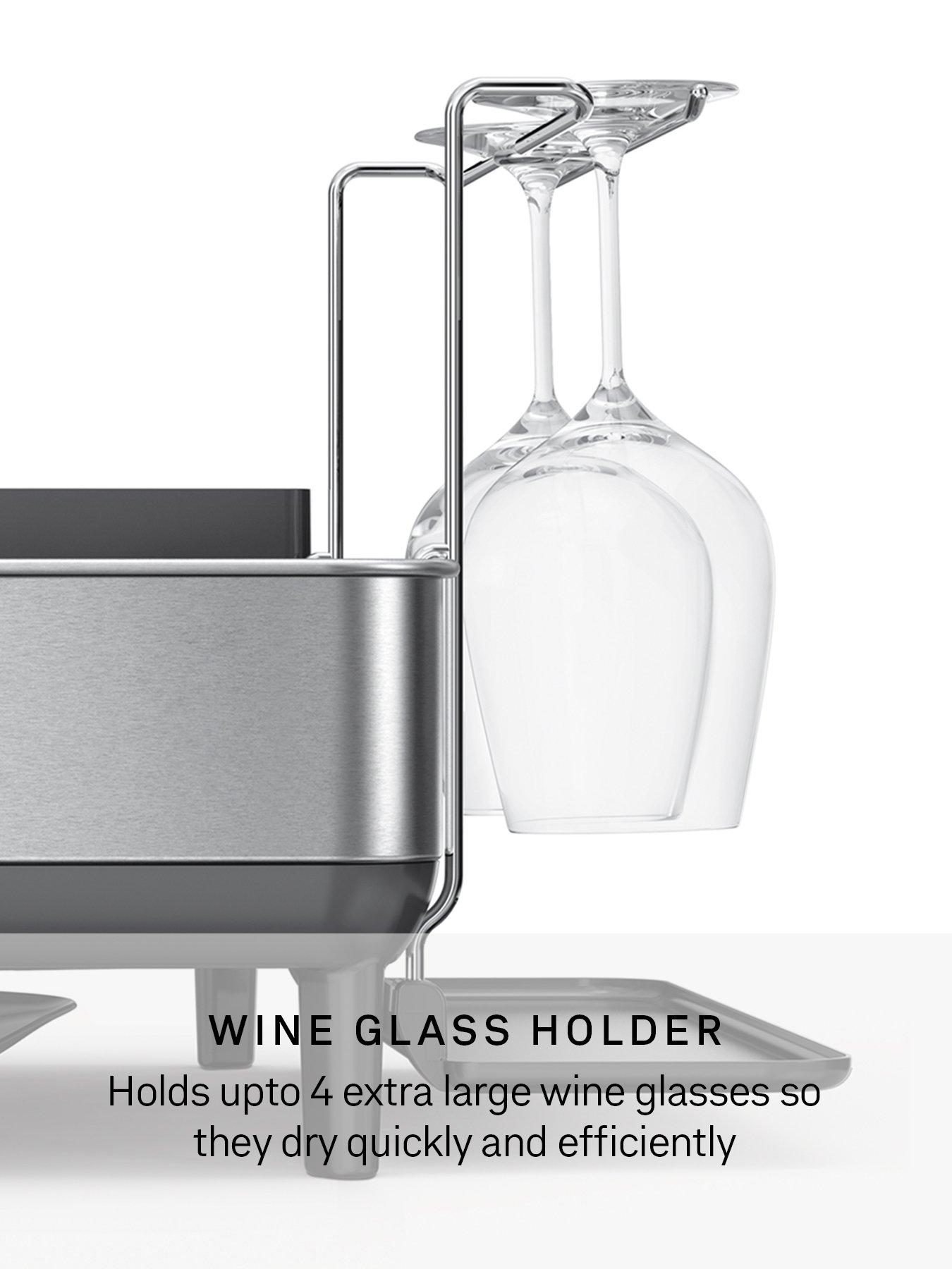 Image 6 of 7 of Simplehuman Steel Frame Dishrack, Brushed Stainless Steel