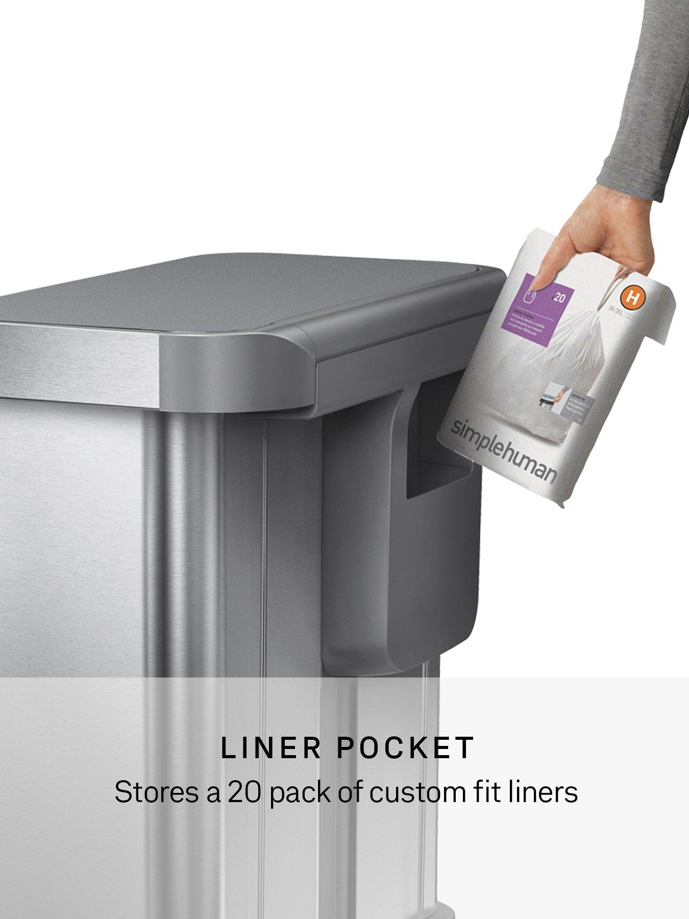 Image 4 of 7 of Simplehuman 58L Rectangular Recyling Pedal Bin