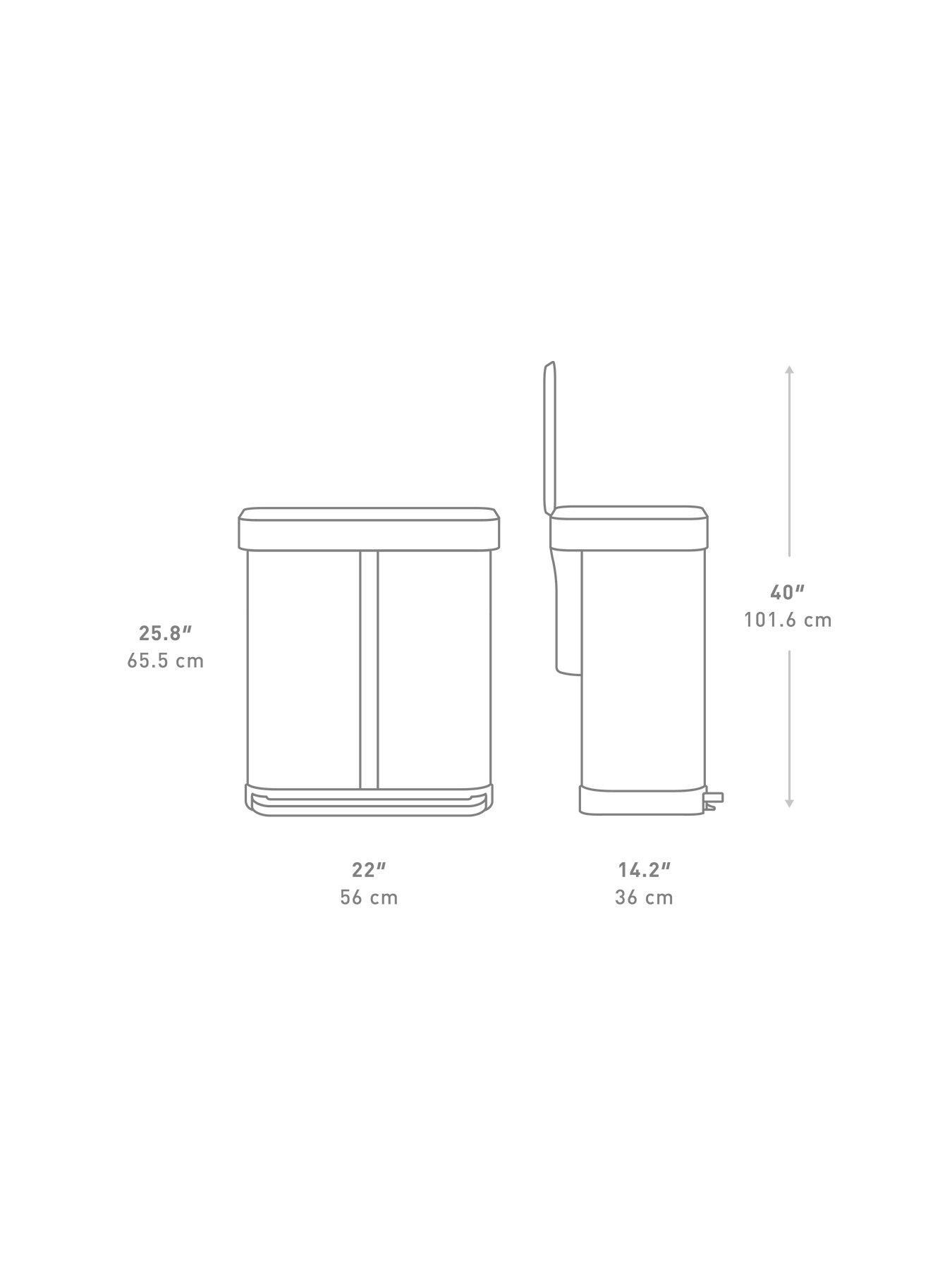 Image 7 of 7 of Simplehuman 58L Rectangular Recyling Pedal Bin