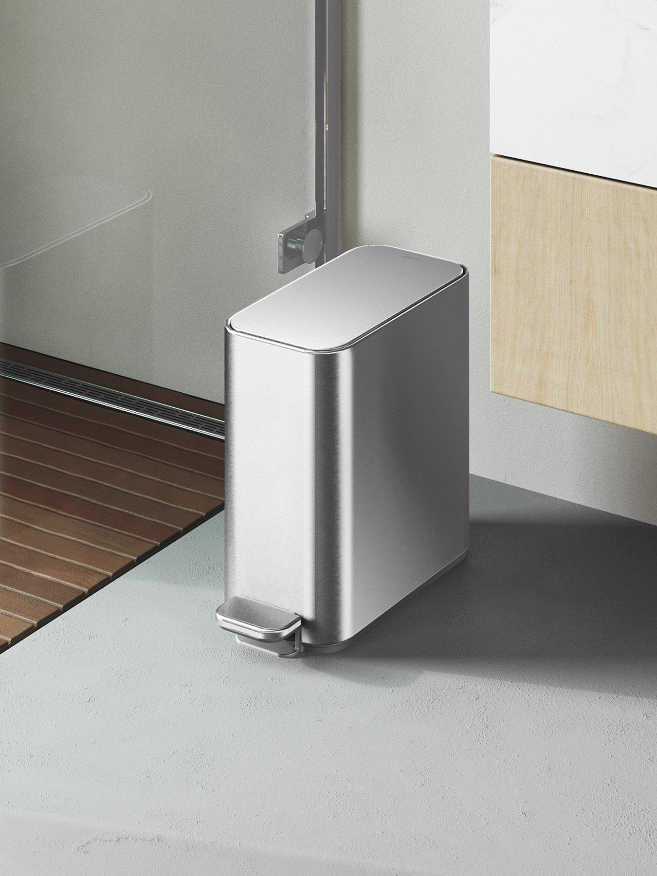 Image 1 of 7 of Simplehuman 5L Slim Pedal Bin, Brushed