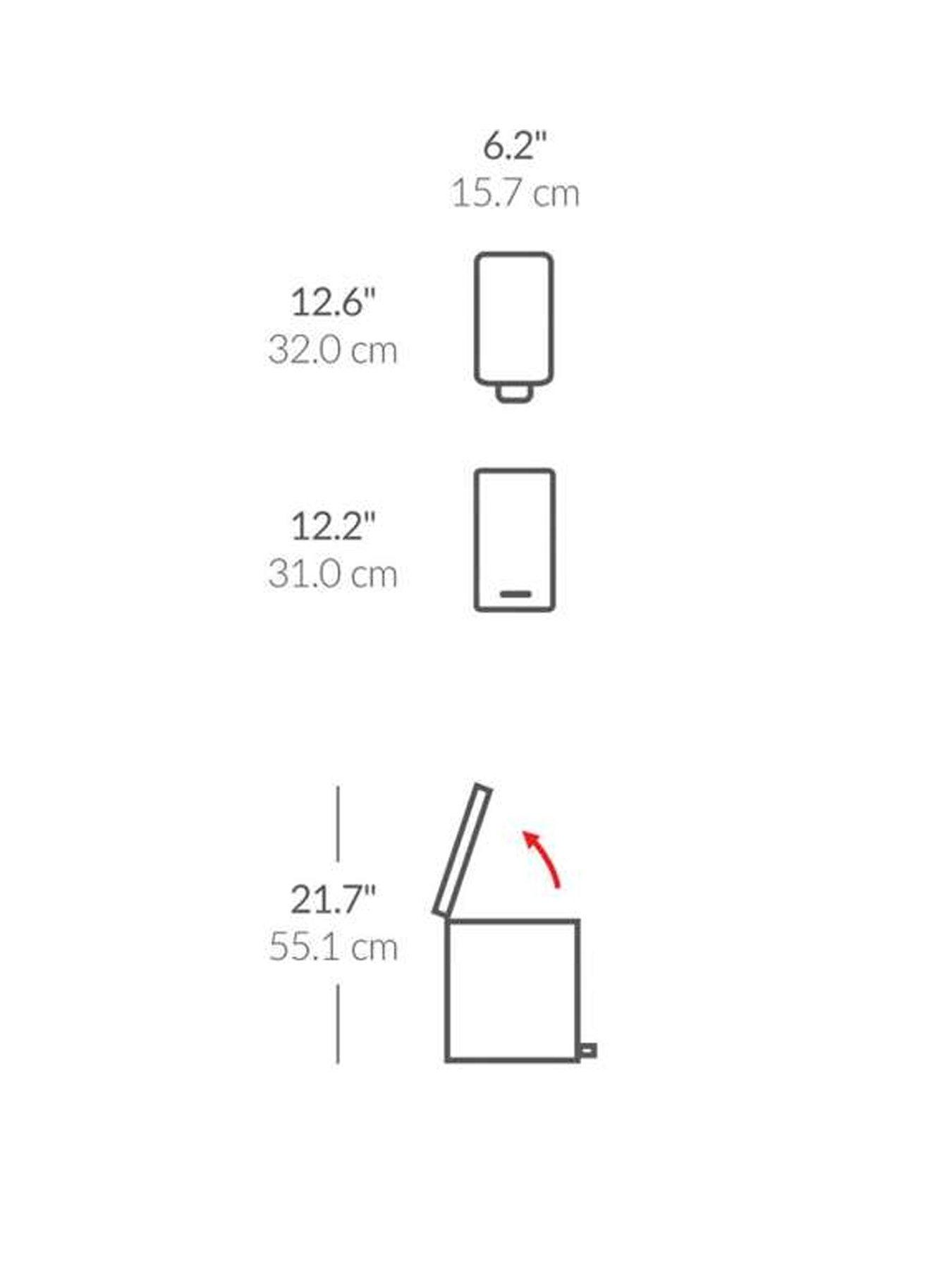 Image 7 of 7 of Simplehuman 5L Slim Pedal Bin, Brushed