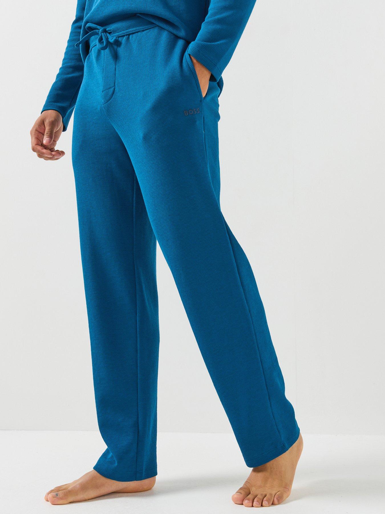 Image 1 of 5 of BOSS Loungewear Open Hem Pants - Blue