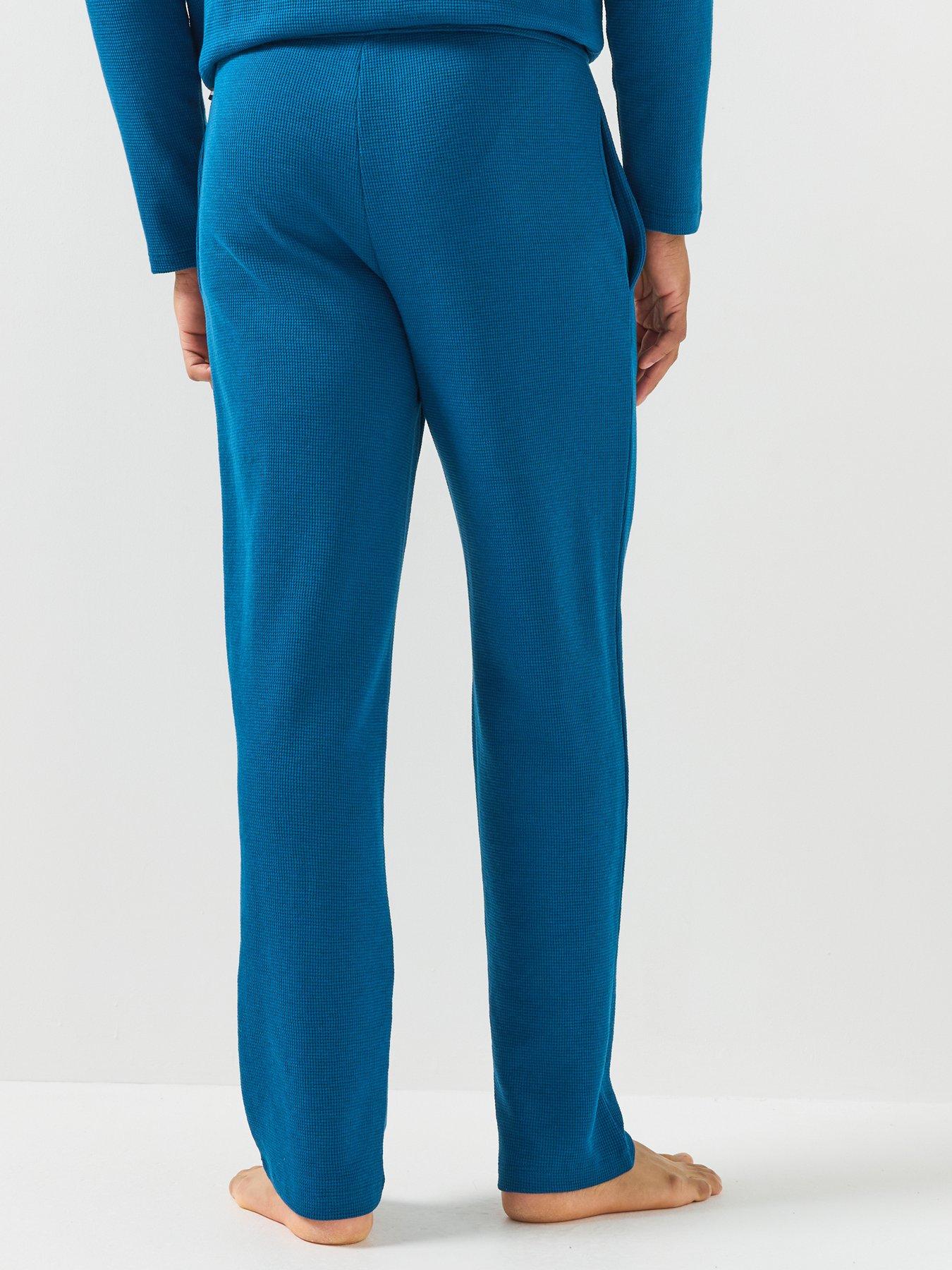 Image 2 of 5 of BOSS Loungewear Open Hem Pants - Blue