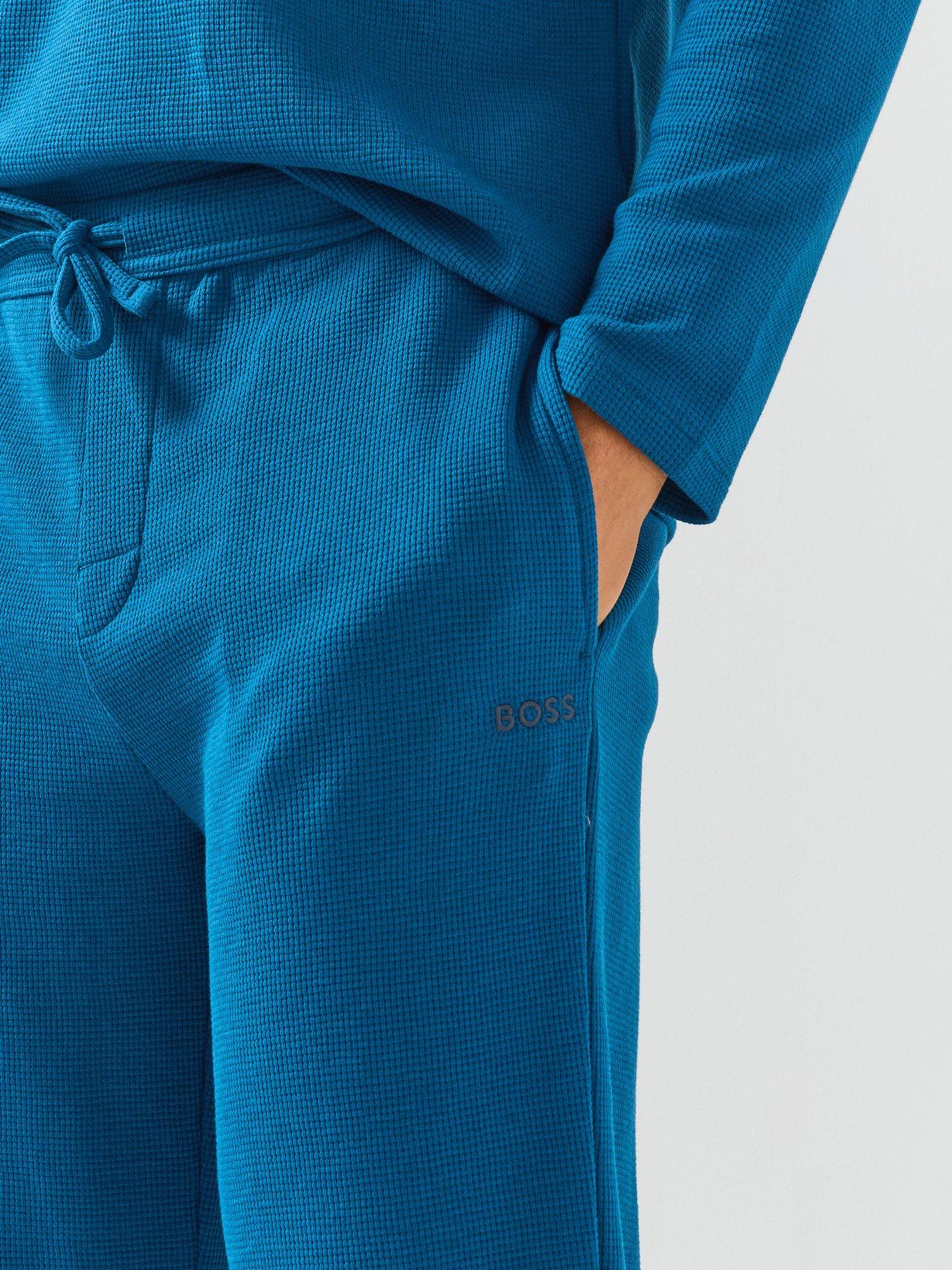 Image 5 of 5 of BOSS Loungewear Open Hem Pants - Blue