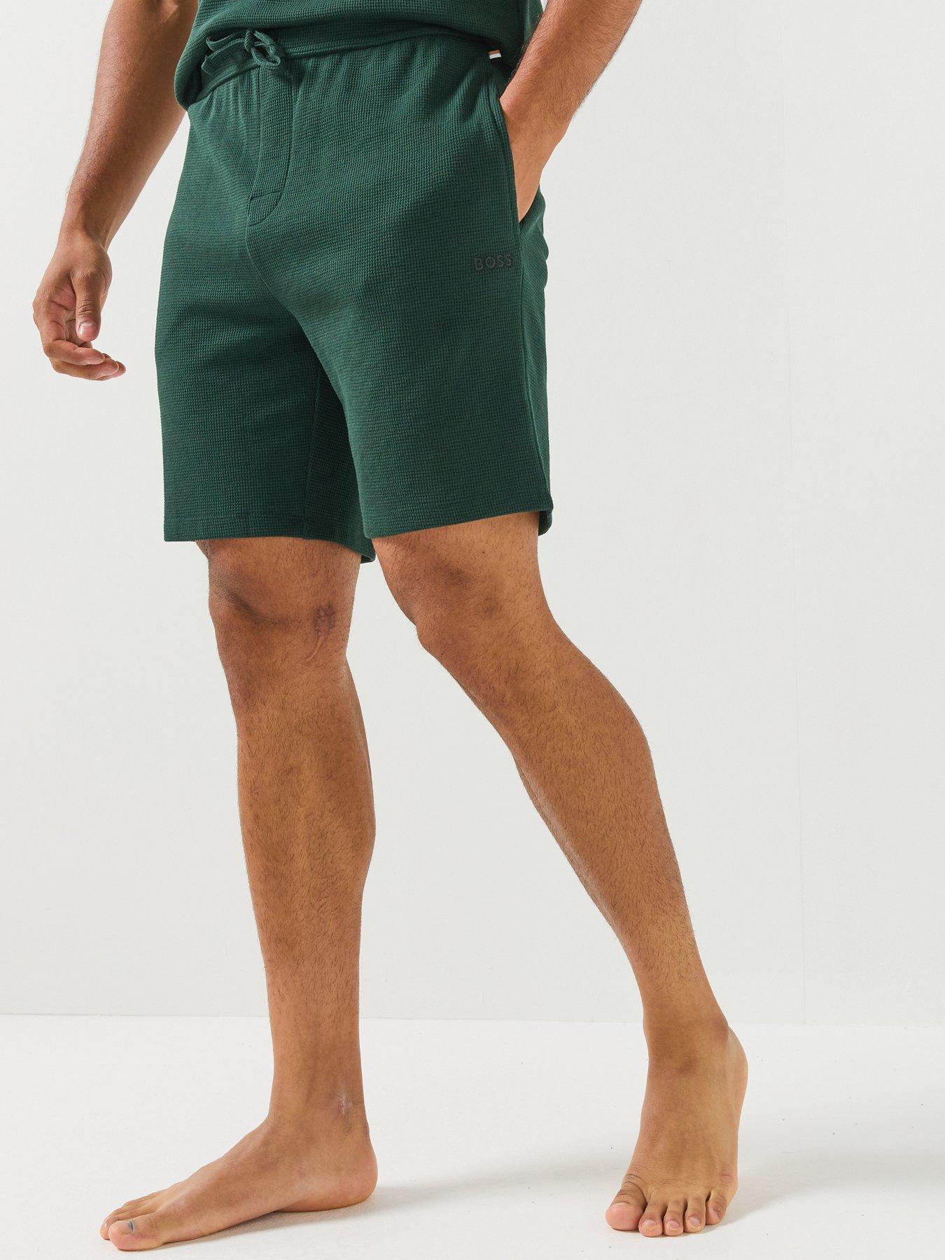 BOSS Boss Waffle Loungewear Shorts - Dark Green