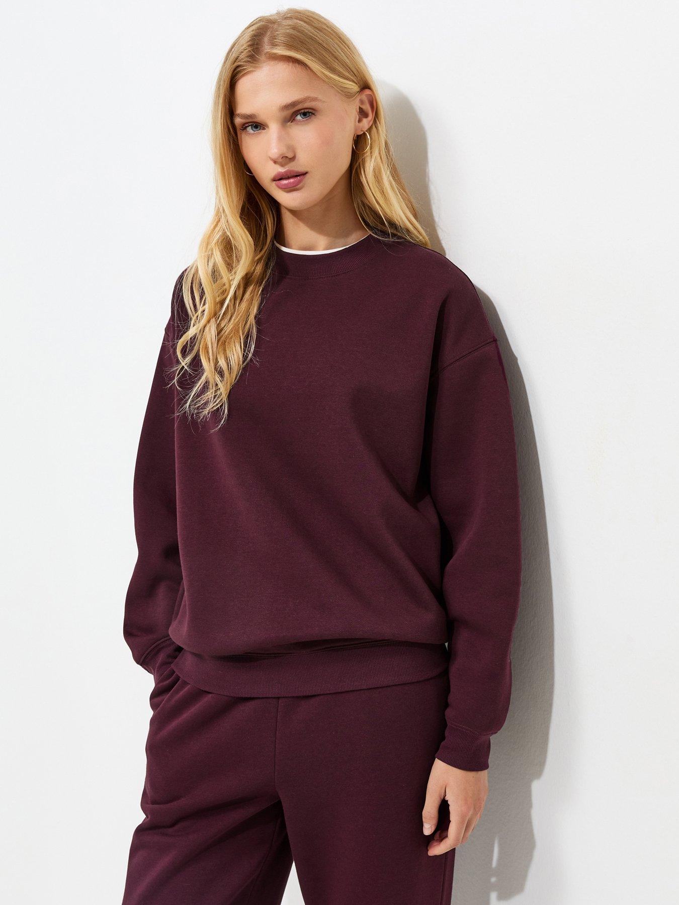 New Look Burgundy Relaxed Sweatshirt - Red
