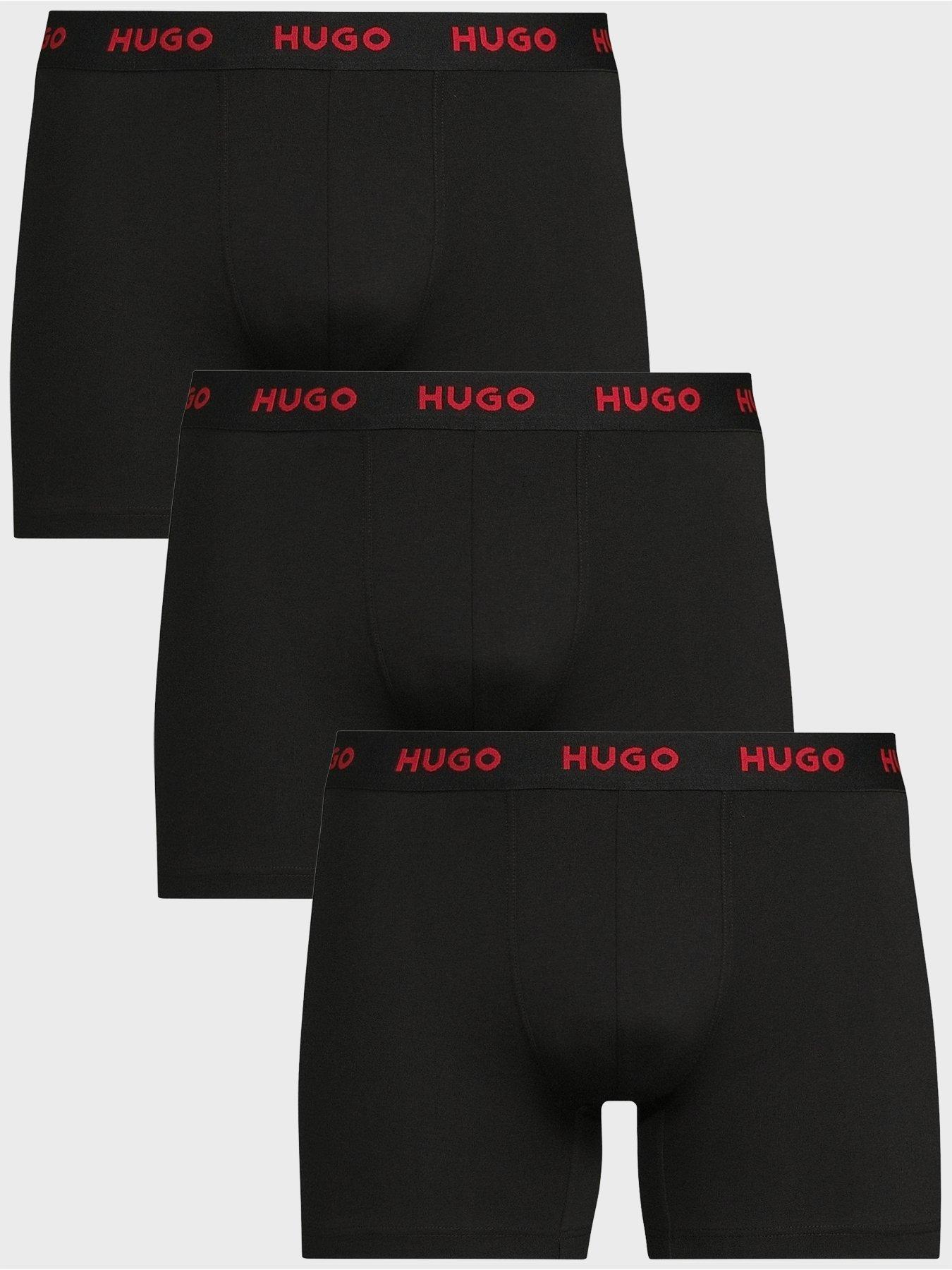 HUGO Hugo Bodywear 3 Pack Triplet Metalic Waistband Boxer - Black