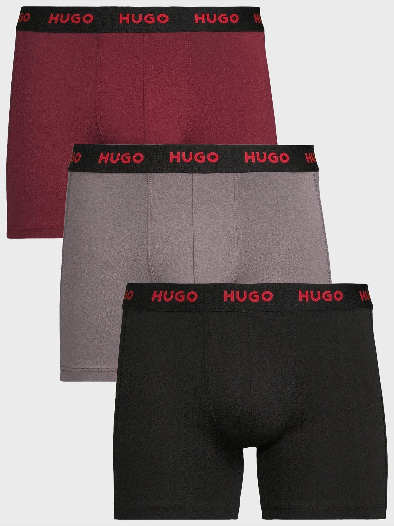 HUGO Hugo Bodywear 3 Pack Triplet Metalic Waistband Boxer - Grey