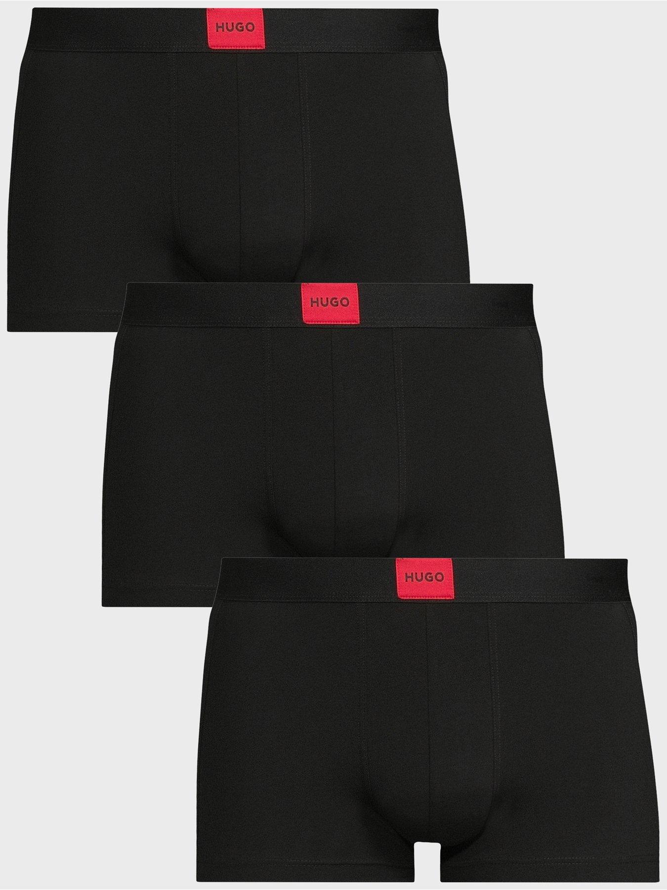 HUGO Hugo 3 Pack Galaxy Trunks - Dark Grey