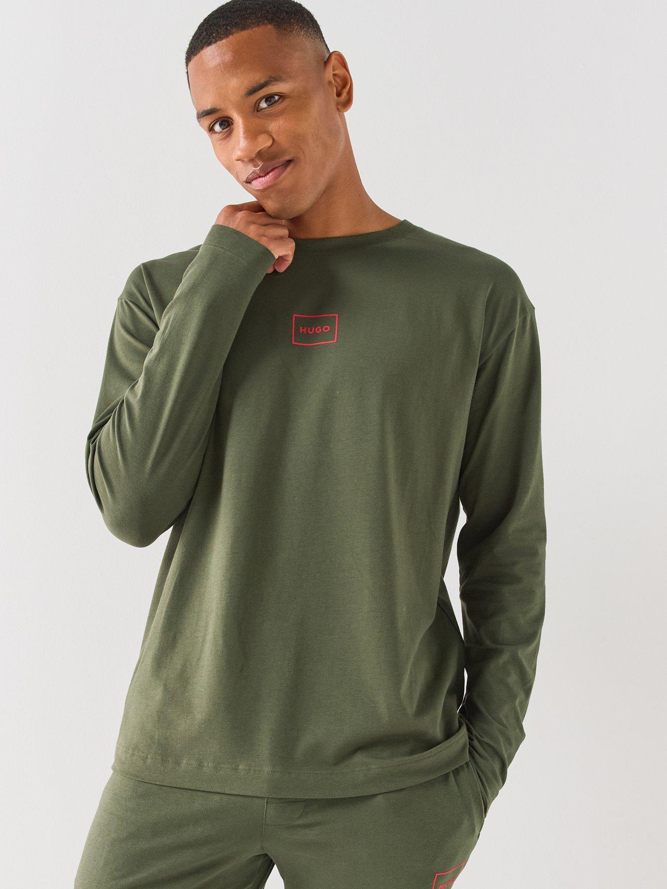 HUGO Laze Loungewear Top - Dark Green